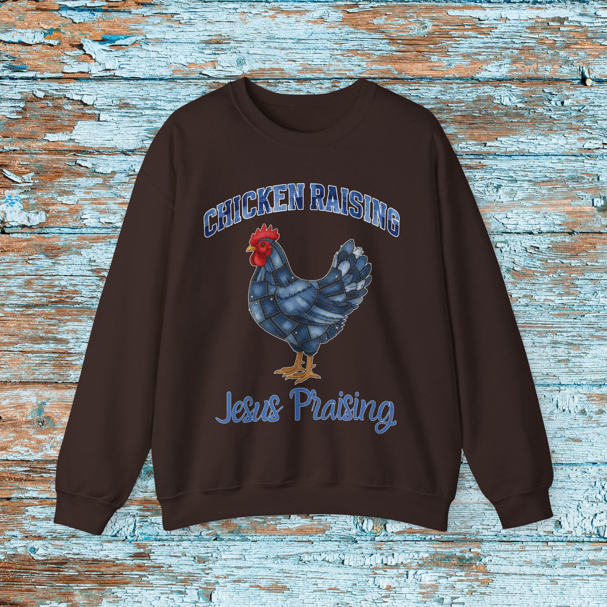 Christian Patchwork Chicken Sweatshirt, Cute Christian Shirt For Women,Jesus Shirt Christian Gift, Faith Based Shirt,Love and Grace Shirt
