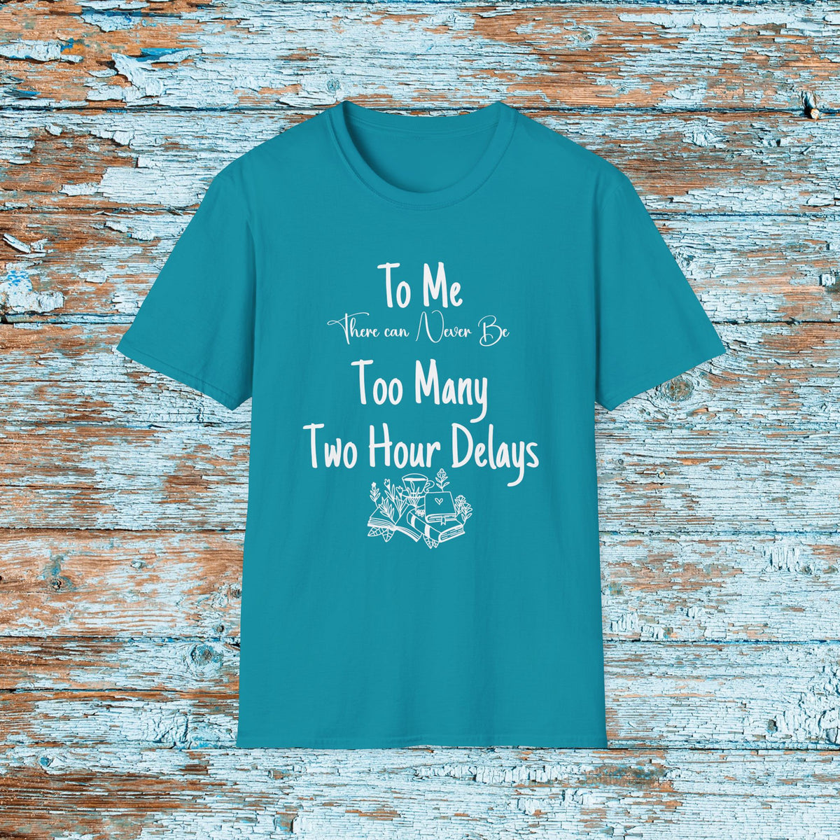 Funny Teacher Two Hour Delay Shirt, To Me There Can Never Be Too Many Two Hour Delays, Humorous Grammar TShirt, Snow Day, Matching Team