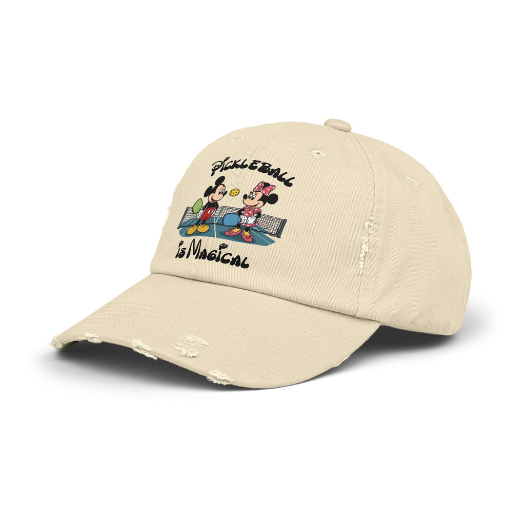 Pickleball is Magical Mickey Funny Unisex Distressed Cap Pickleball Gift for Mom, Grandma, Wife, Mother in Law Gift Pickleball Team Shirt