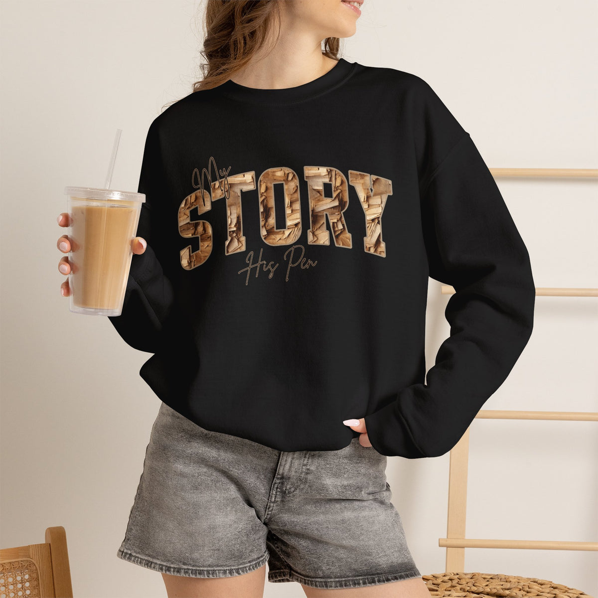 Christian Crewneck Sweatshirt, Jesus Shirt, God and Jesus Lover, Small Group Shirt. Church Sweater, Witness for Christ, His Pen, Pages Paper