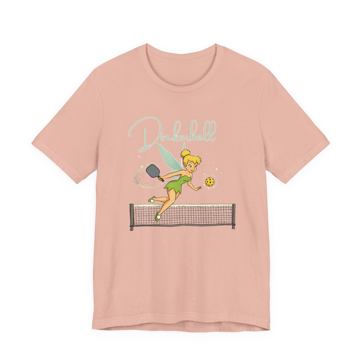 Dinkerbell Funny Pickleball Team Name Custom Ladies' Crew Neck T-Shirt for Tourney for Doubles Team Pickleball Outfit Pickleball Gear