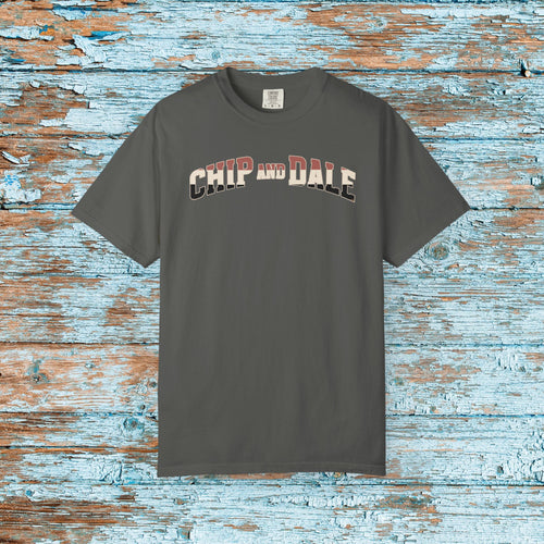 Comfort Colors Chip and Dale Mickey Shirt College Font Magical Matching Family Theme Park Kingdom Vacation Shirt