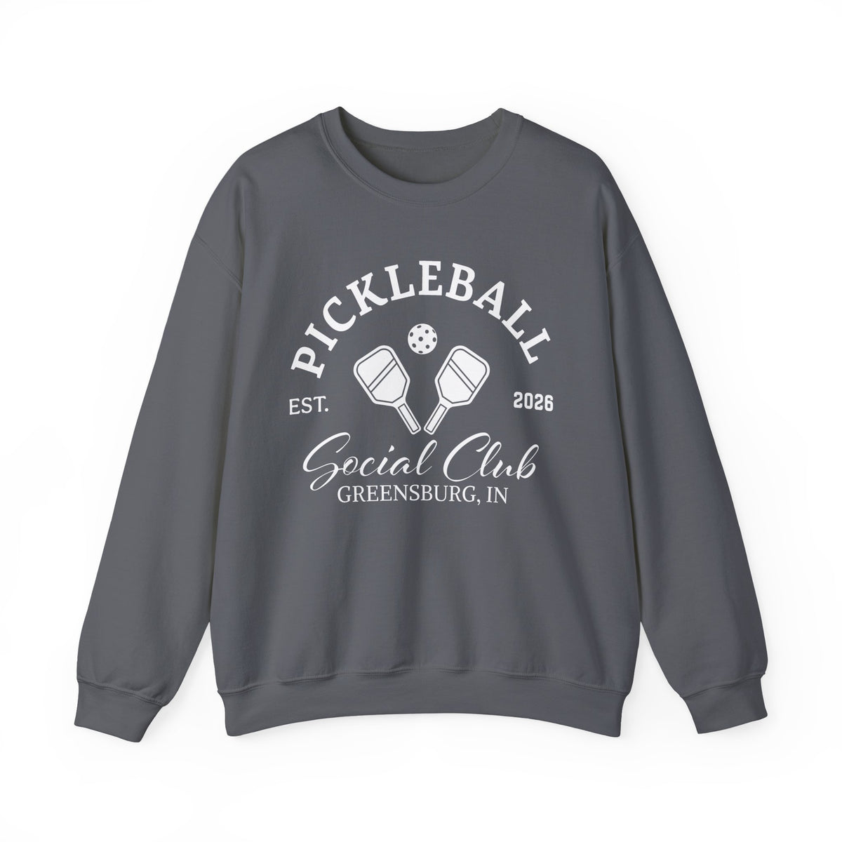 Custom Pickleball Social Club Sweatshirt, Personalized Pickleball Crewneck, Custom Town Year Pickleball Shirt, Gildan 18000 Unisex
