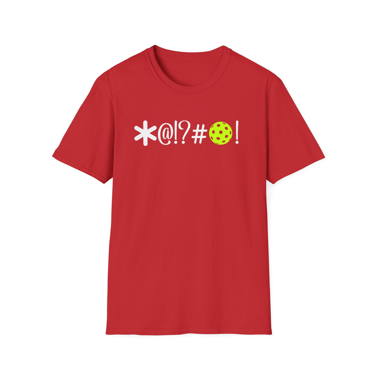 Funny Pickleball Censor Symbol T-Shirt | @!?# Graphic Tee | Humor Court Shirt for Players, Partners, League Friends
