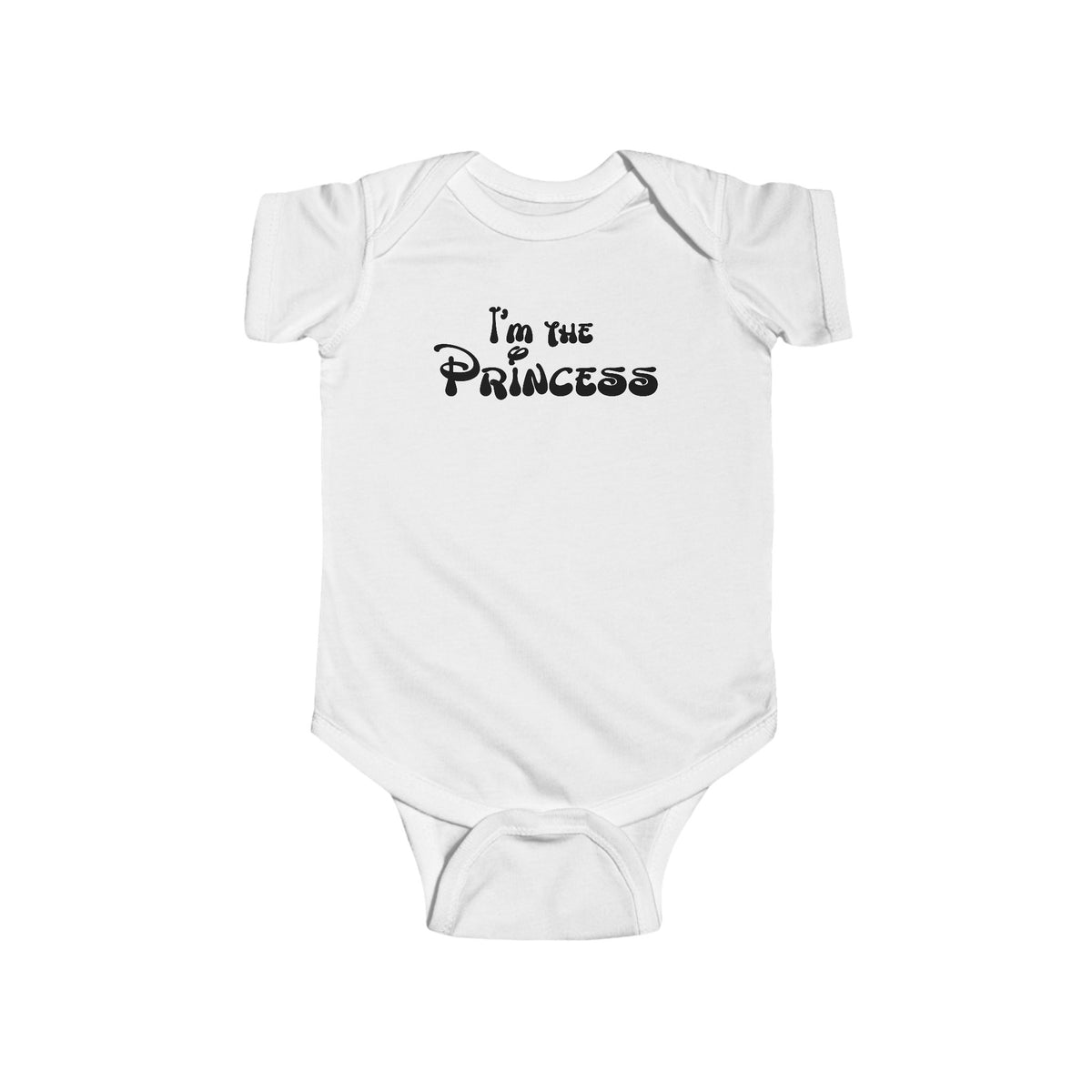 I'm the Princess Infant Bodysuit | Baby One Piece Shirt, Princess Script, Matching Theme Park Disney Family Shirt