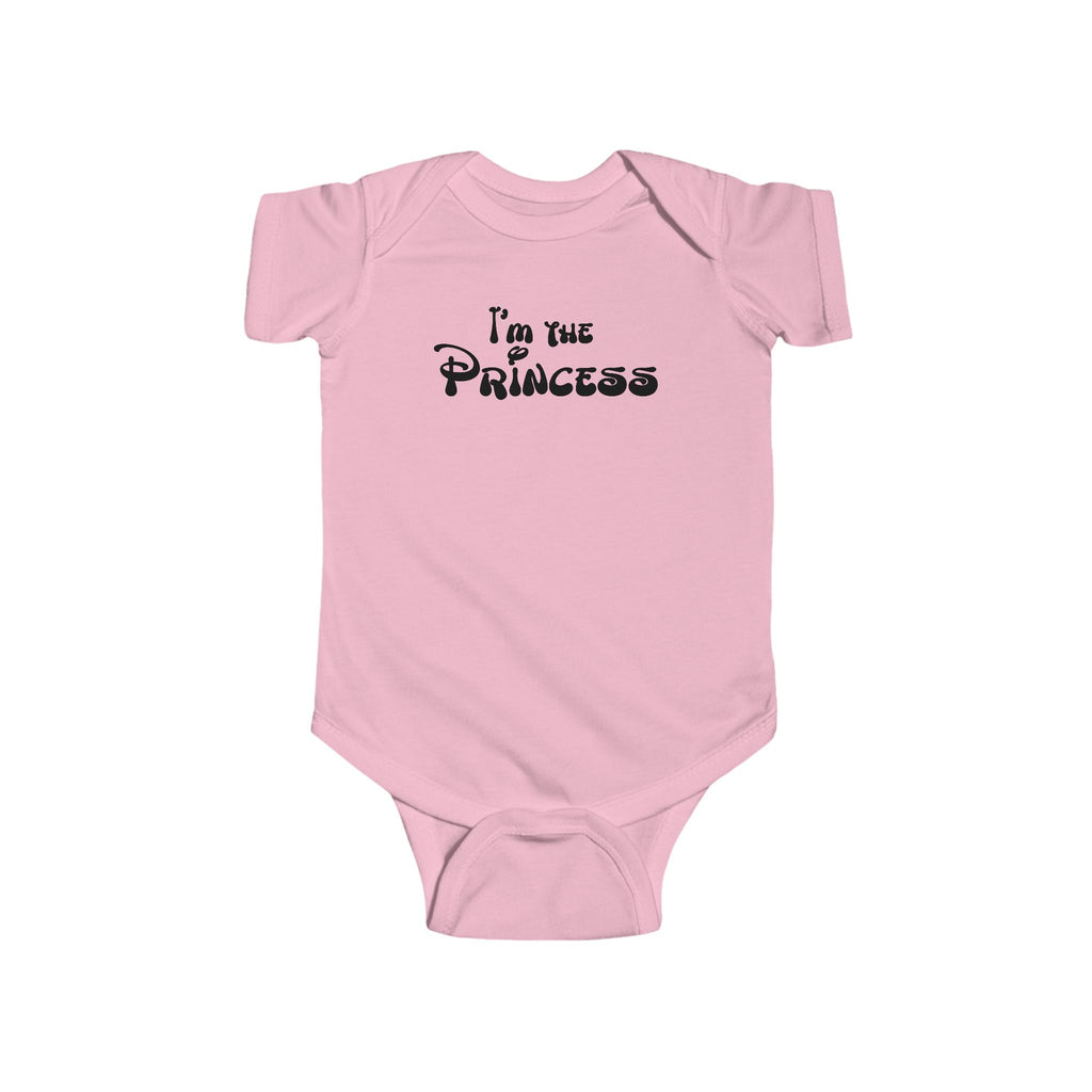 I'm the Princess Infant Bodysuit | Baby One Piece Shirt, Princess Script, Matching Theme Park Disney Family Shirt