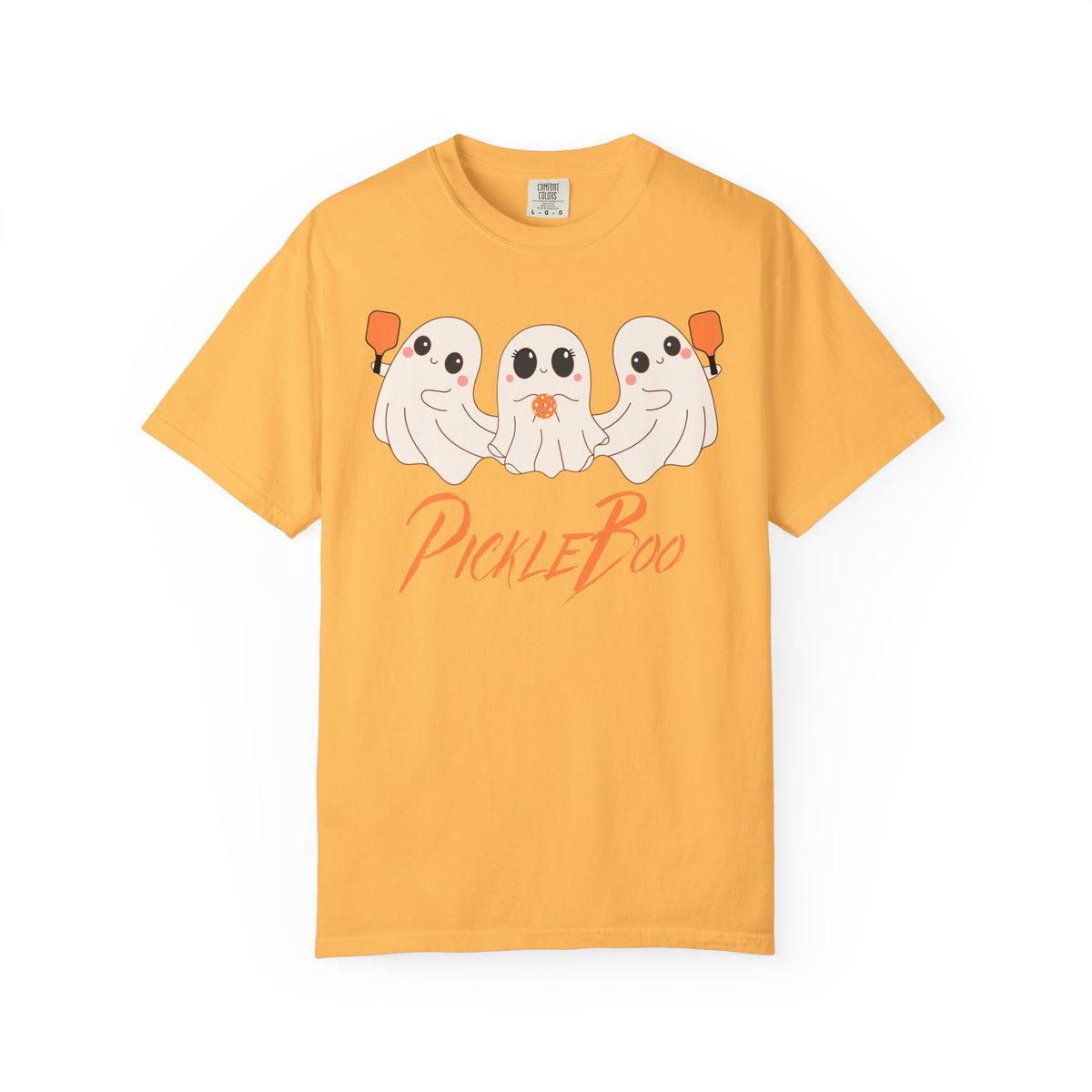 Pickleball Comfort Colors Halloween Ghost Shirt Cute Ghosts Playing Pickleball Boo Trick or Treat Fall Shirt for Pickleball Player
