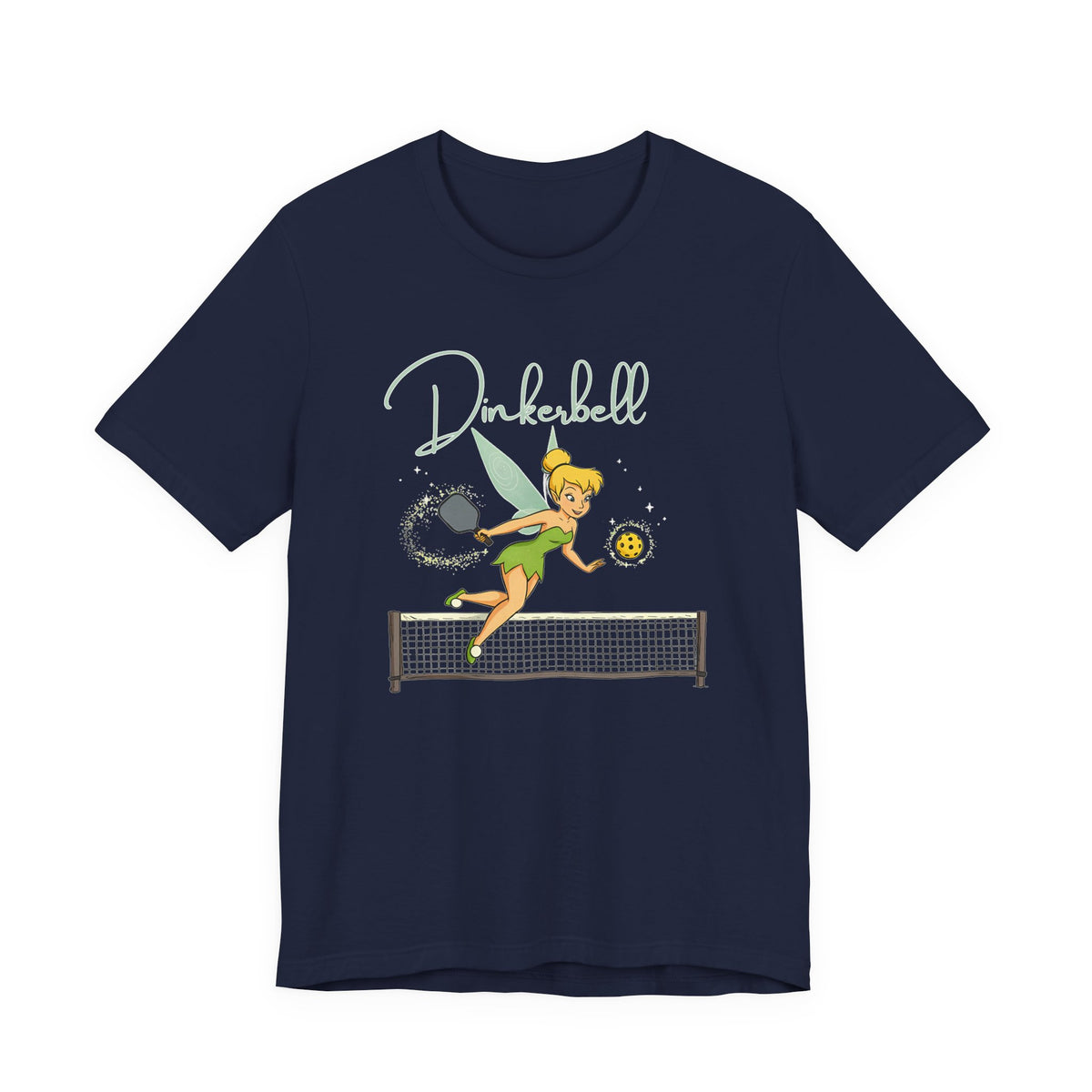 Dinkerbell Funny Pickleball Team Name Custom Ladies' Crew Neck T-Shirt for Tourney for Doubles Team Pickleball Outfit Pickleball Gear