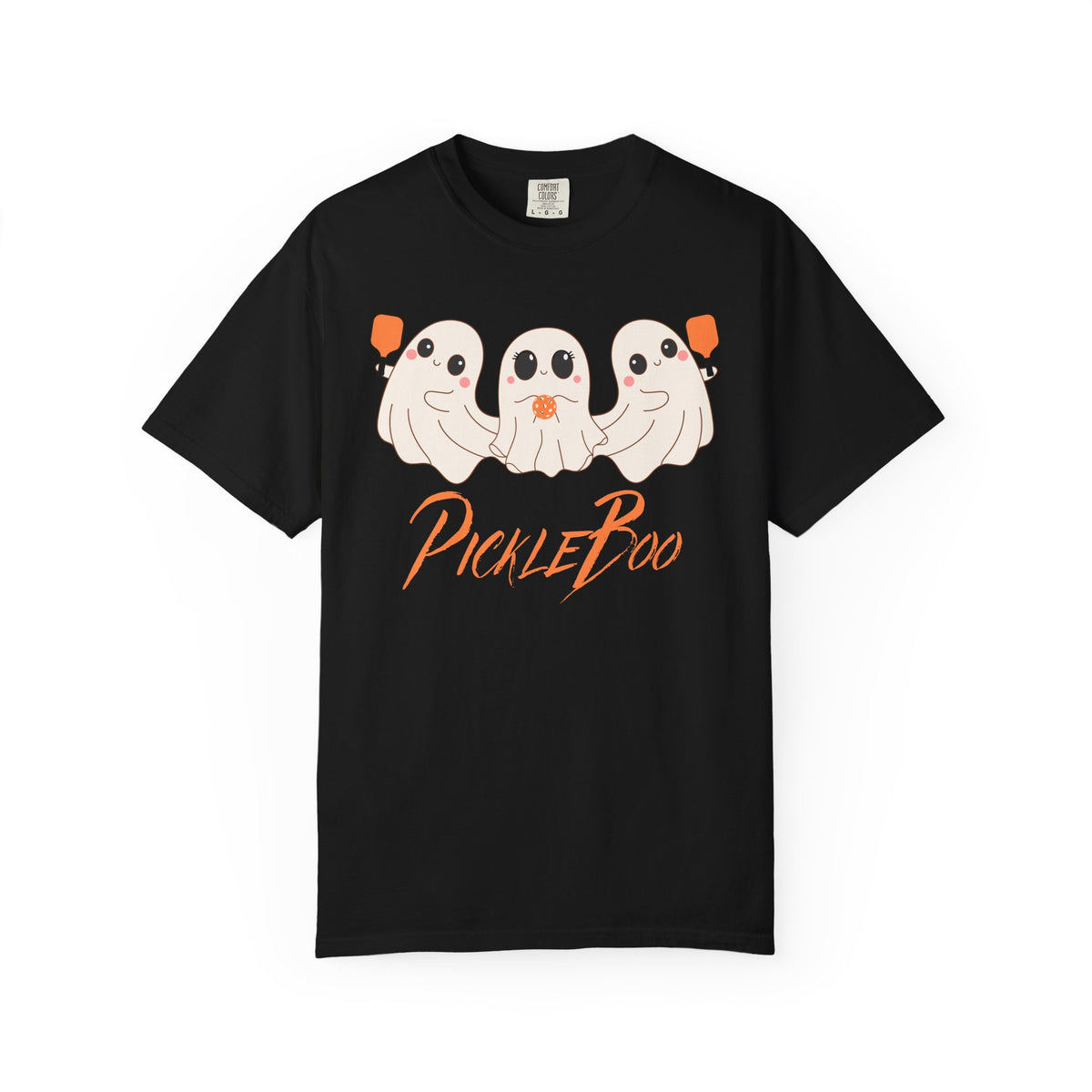 Pickleball Comfort Colors Halloween Ghost Shirt Cute Ghosts Playing Pickleball Boo Trick or Treat Fall Shirt for Pickleball Player