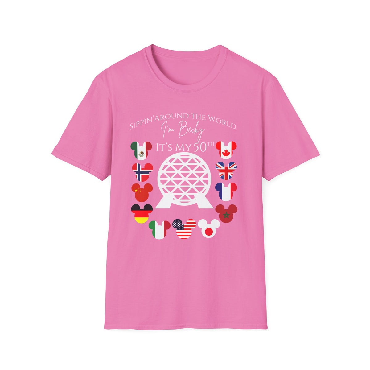 Custom Epcot Template Unisex Softstyle T-Shirt