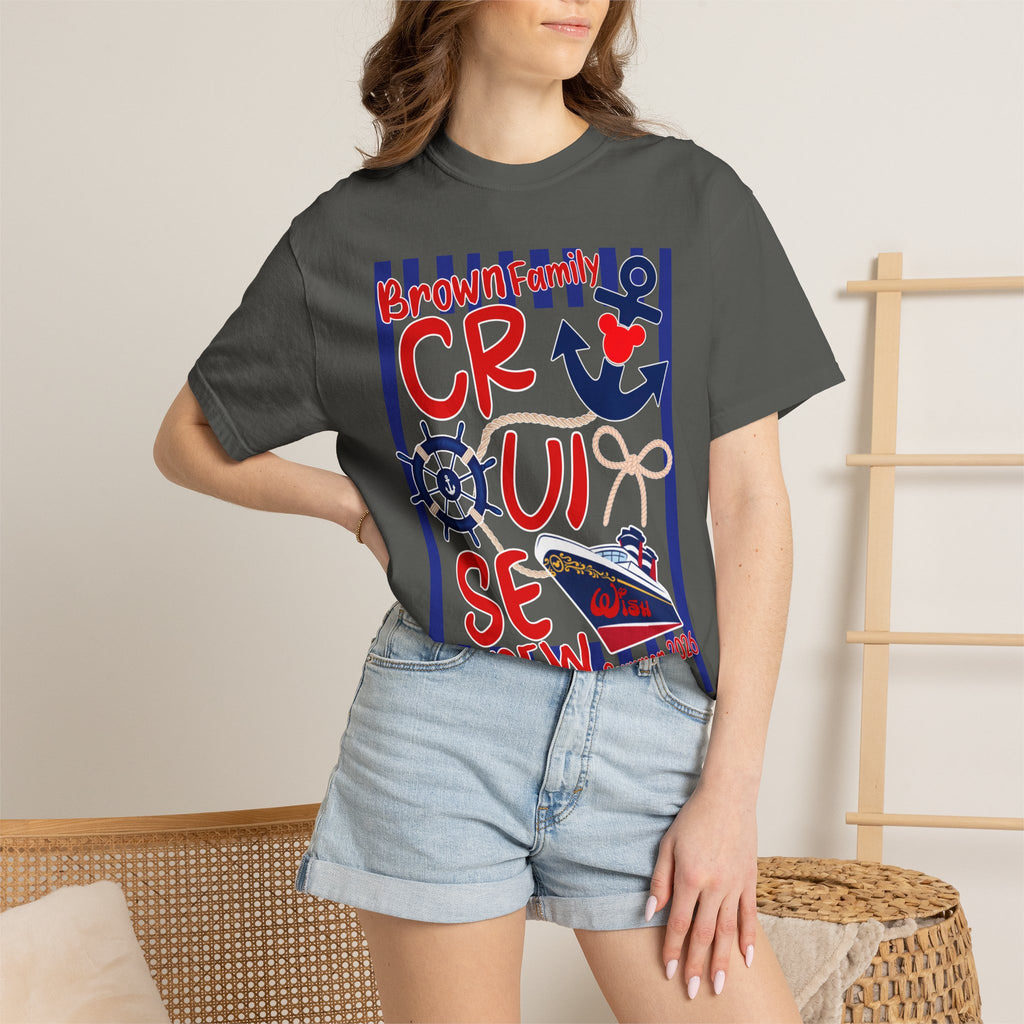 Custom Mickey DCL Cruise Family Vacation 2025 Comfort Colors Shirt, Matching Cruise Group, Magical Personalized Pirate Ship Family Matching