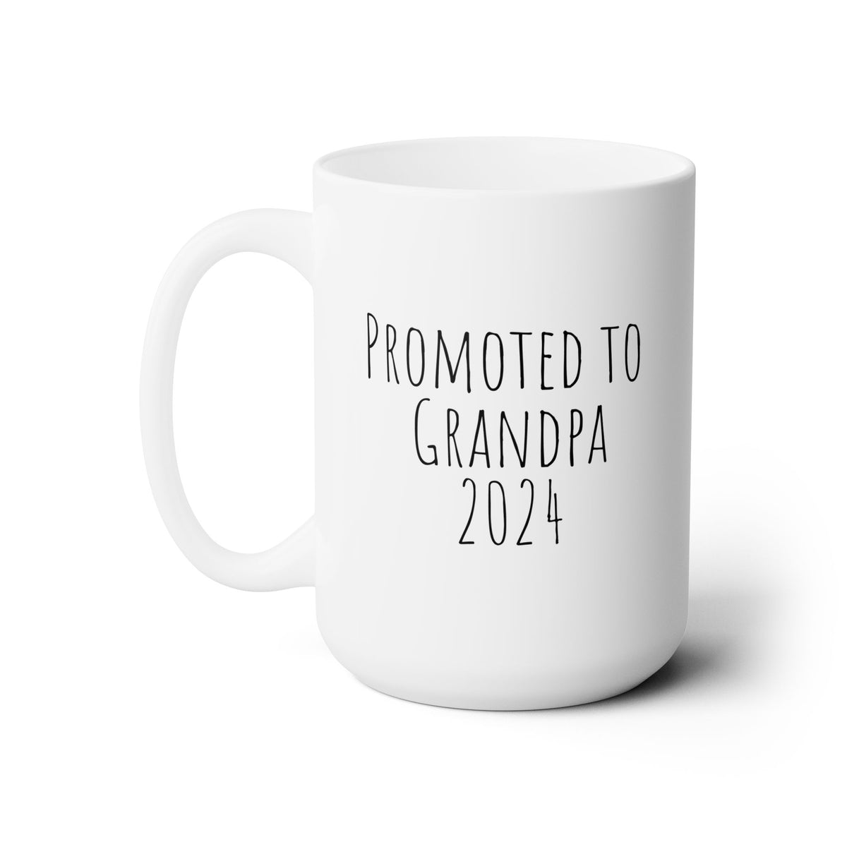 Funny Dad Gift Ceramic Mug 15oz Promoted to Grandpa Perfect Gift for Father's Day Custom Personalized Birth Year Gift