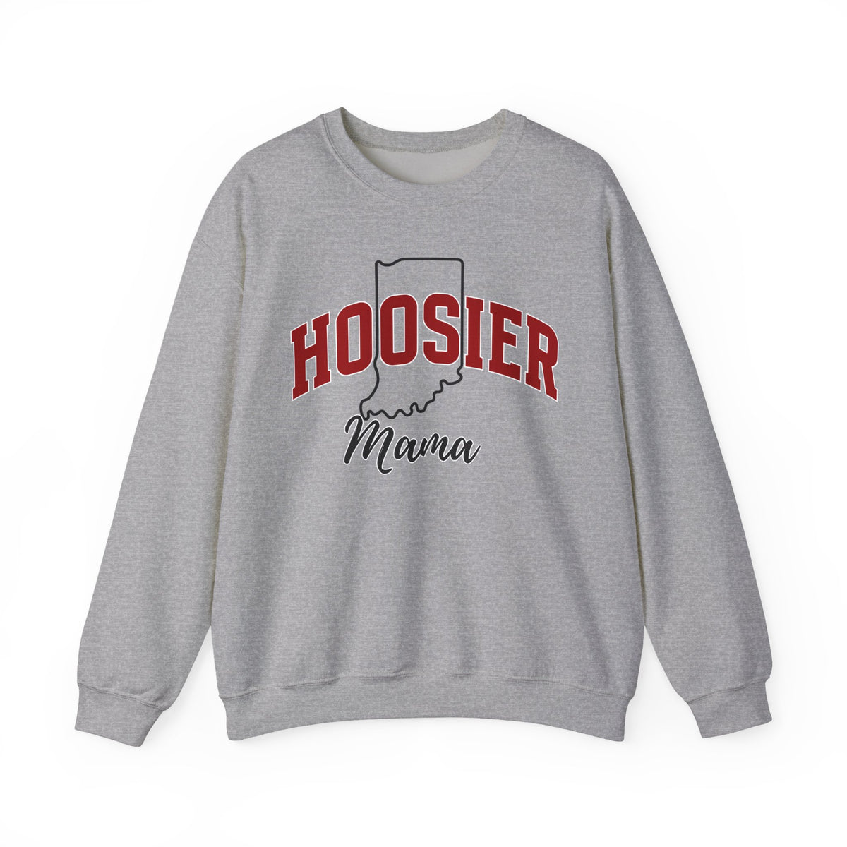 Hoosier Mama, Indiana Pride, University School Sweater, Fun Mom Shirt, Freshman Mom Gift, Unisex Heavy Blend™ Crewneck Sweatshirt