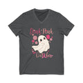 Pickleball V Neck T-Shirt Dink Pink in October Breast Cancer Ghost Shirt Pickleball Shirt for Her Gift for Mom Team Pickleball Lover Player