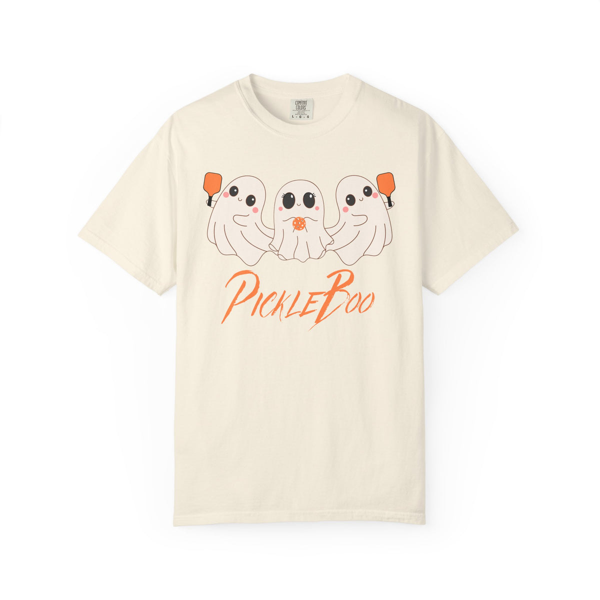 Pickleball Comfort Colors Halloween Ghost Shirt Cute Ghosts Playing Pickleball Boo Trick or Treat Fall Shirt for Pickleball Player