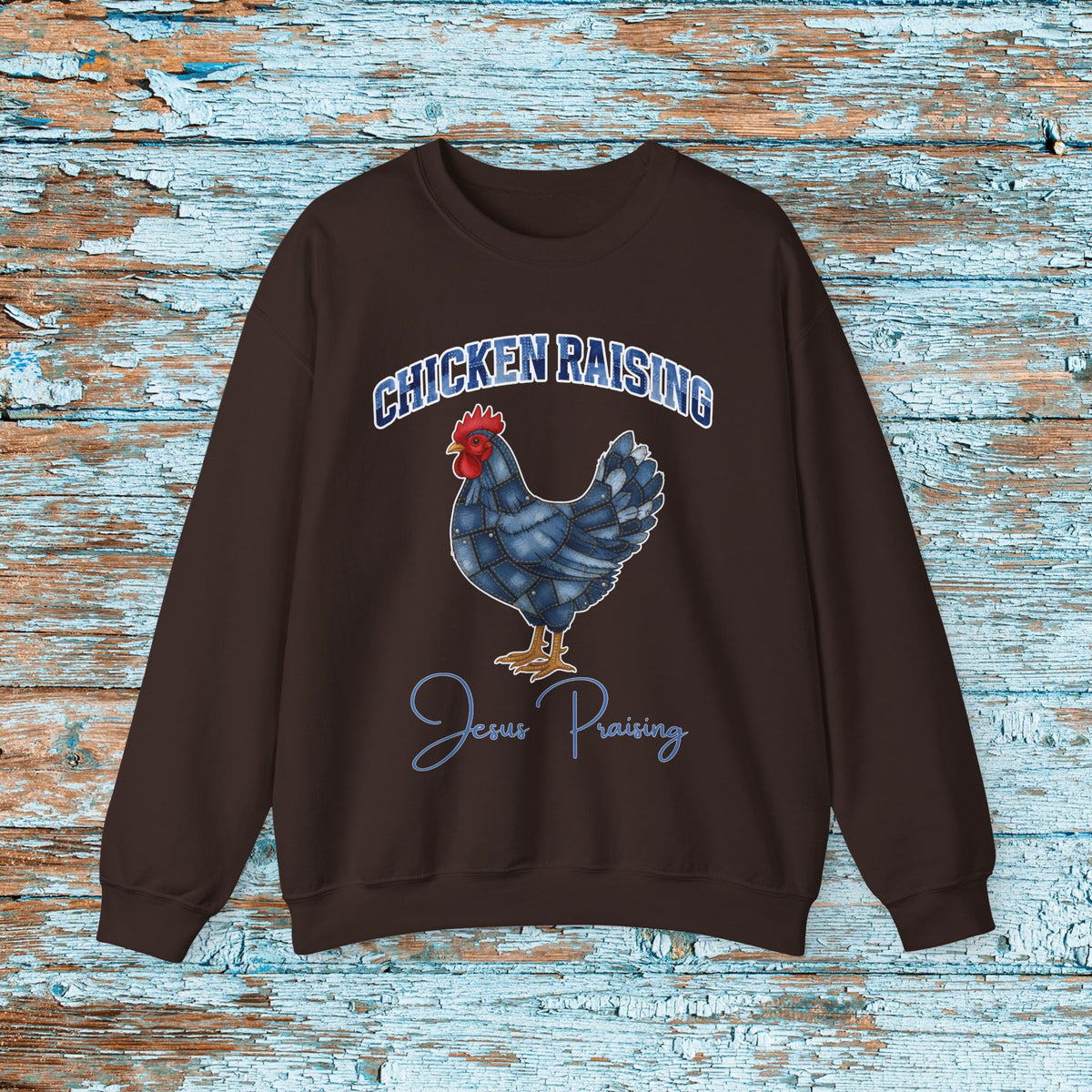 Christian Patchwork Chicken Sweatshirt, Cute Christian Shirt For Women,Jesus Shirt Christian Gift, Faith Based Shirt,Love and Grace Shirt
