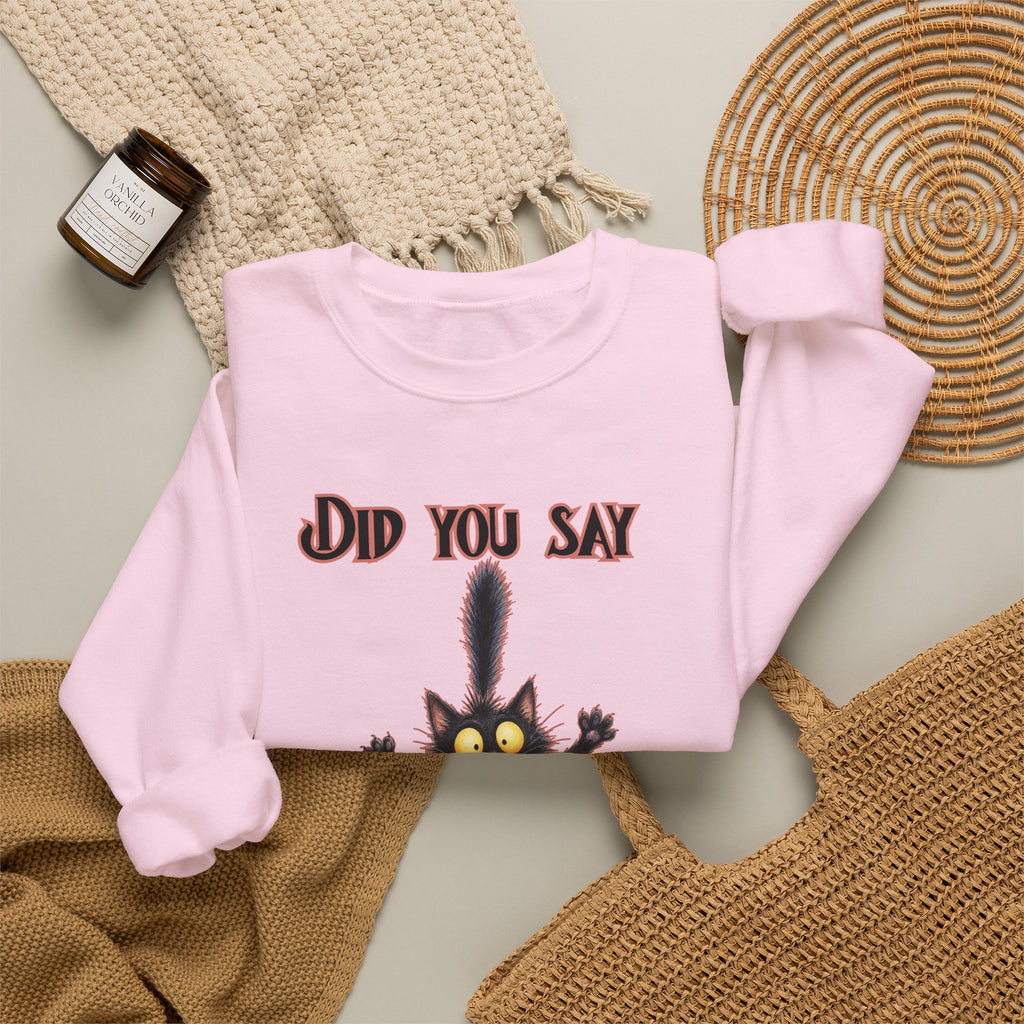 Did You Say No Pumpkin Spice? Sweatshirt | Spooky Cat Halloween Crewneck