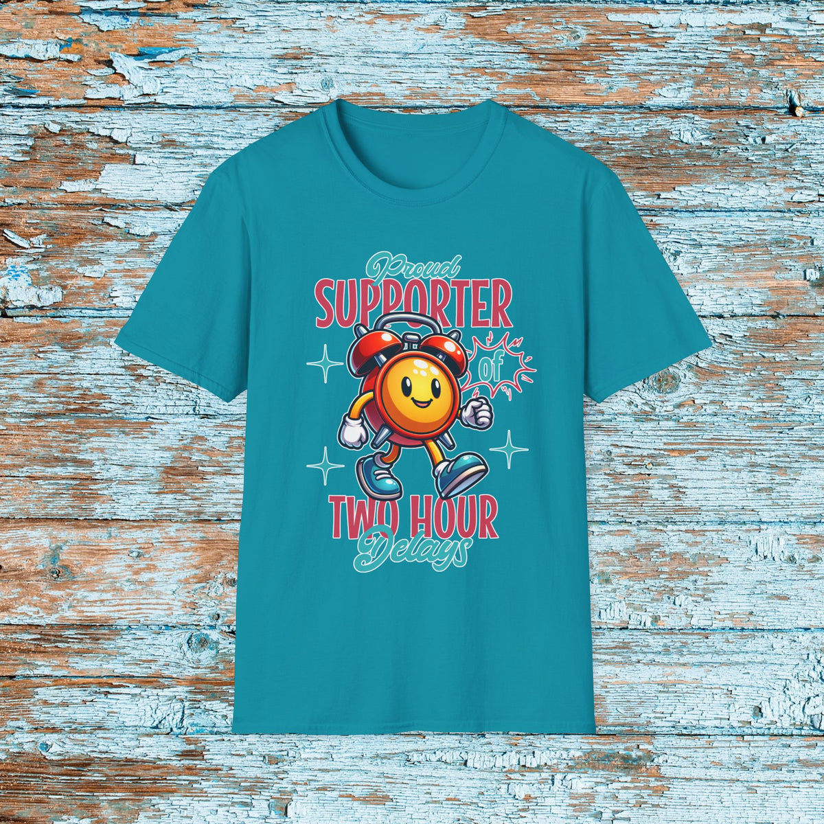 Teacher Funny Two Hour Delay Shirt, Proud Supporter of Hour Delays, Humorous Team TShirt, Snow Day, Matching Team