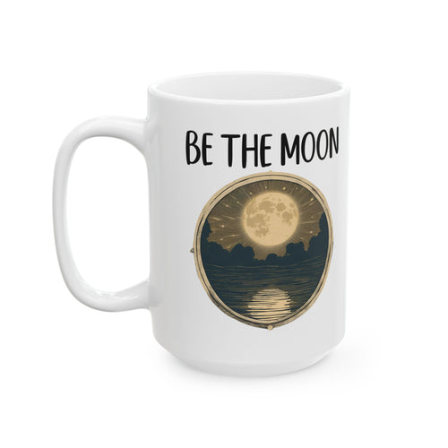 Christian Be the Moon Reflect the Son Jesus Ceramic Mug, (11oz, 15oz) Gift for Mom, Dad, Pastor Gift, Church Small Group, Home Decor