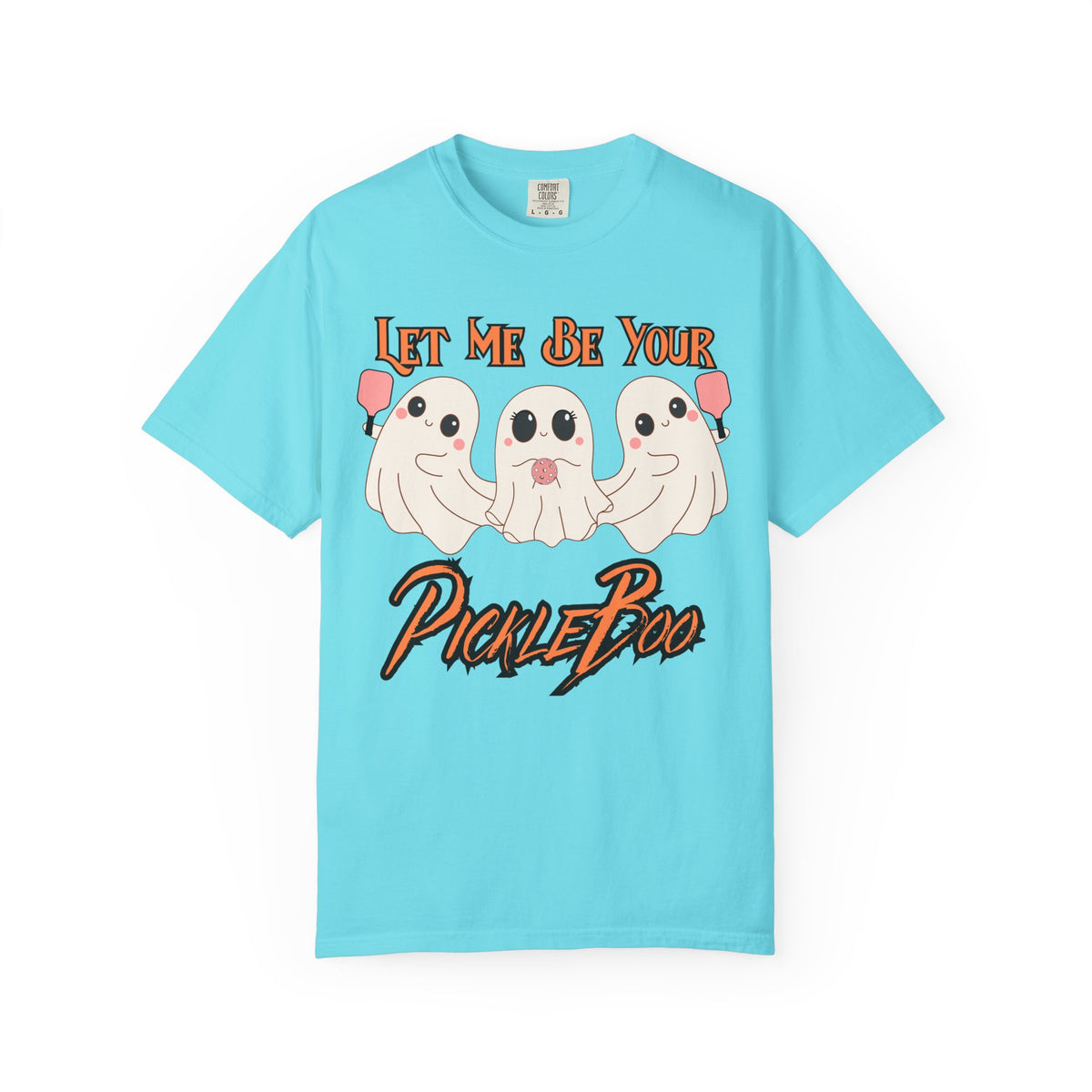 Pickleball Comfort Colors Halloween Ghost Shirt Cute Ghosts Playing Pickleball Boo Trick or Treat Fall Shirt for Pickleball Player