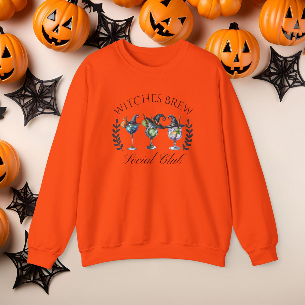 Funny Halloween Witch Hat Coquette Bow Ride the Broom Crewneck Cute Fall Fun Spooky Pumpkin Cozy Season Sweatshirt