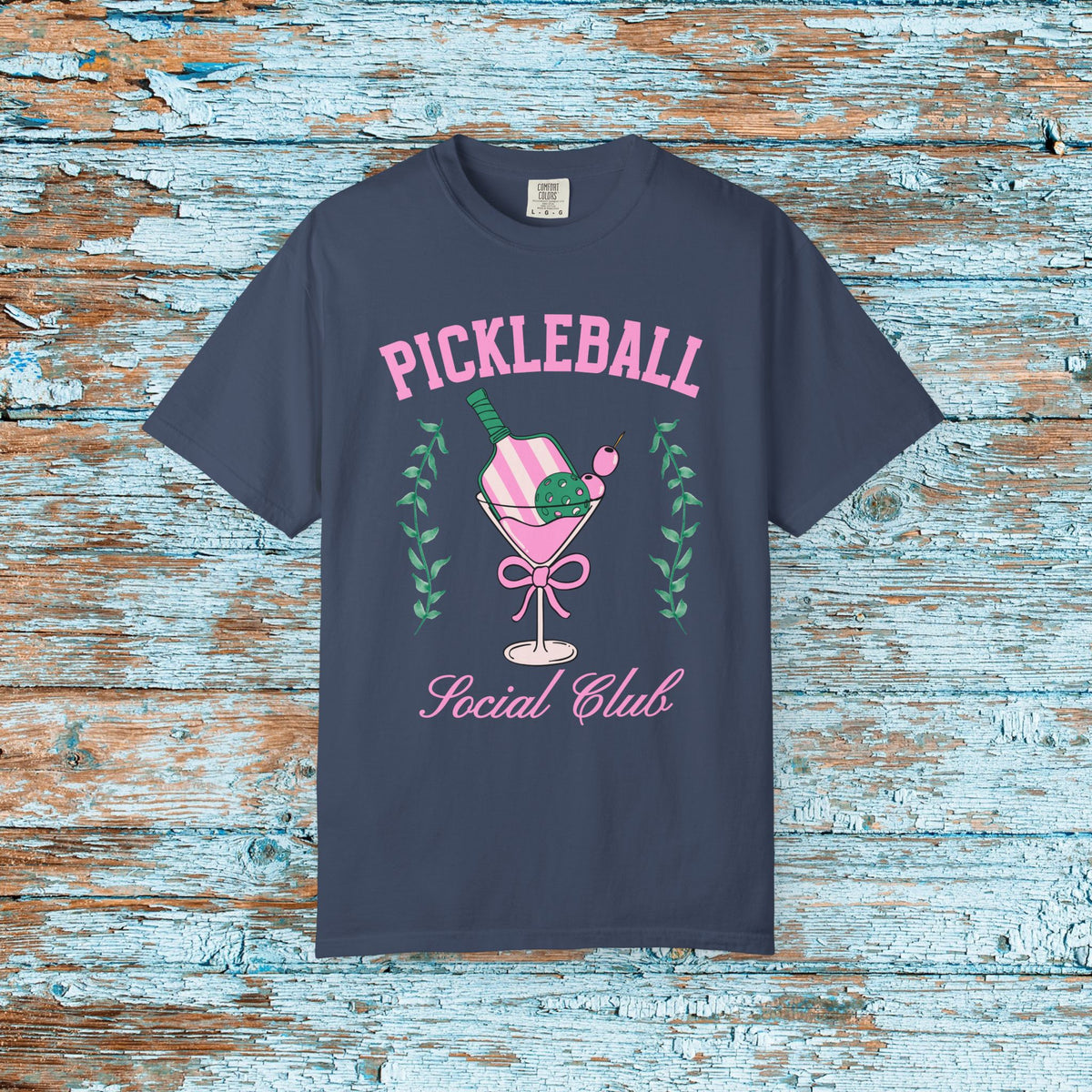 Comfort Colors Funny Pickleball Social Club Cocktail Pickleball Lover Pickleball Player Team Shirt Gift for  Her Mom Wife Player Gift
