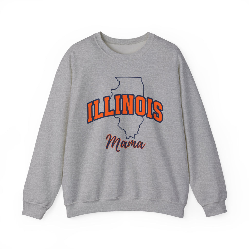 Custom Illinois Mama, Illinois Pride, University School Sweater, Fun Mom Shirt, Freshman Mom Gift, Unisex Crewneck Sweatshirt