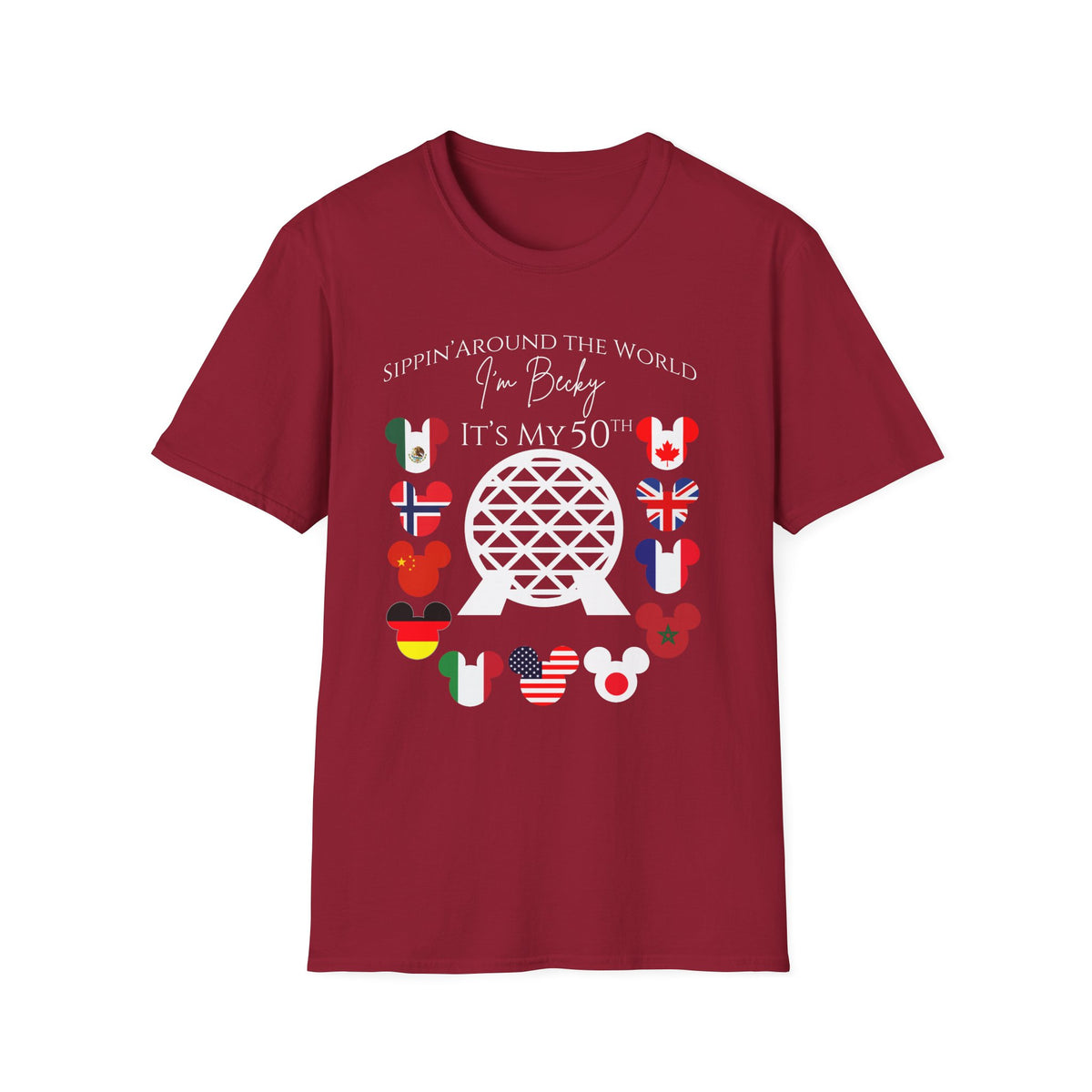 Custom Epcot Template Unisex Softstyle T-Shirt