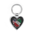 Exchange Student Custom Heart Keychain, Personalized Gift, Choose Two Flags, Patriotic Gift, From Host Family, Country Pride