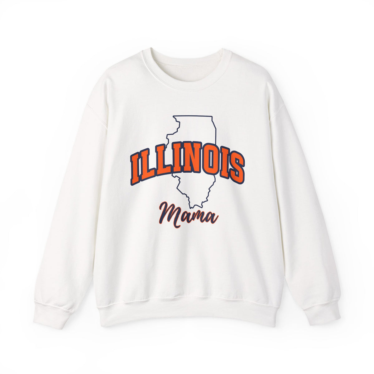 Custom Illinois Mama, Illinois Pride, University School Sweater, Fun Mom Shirt, Freshman Mom Gift, Unisex Crewneck Sweatshirt
