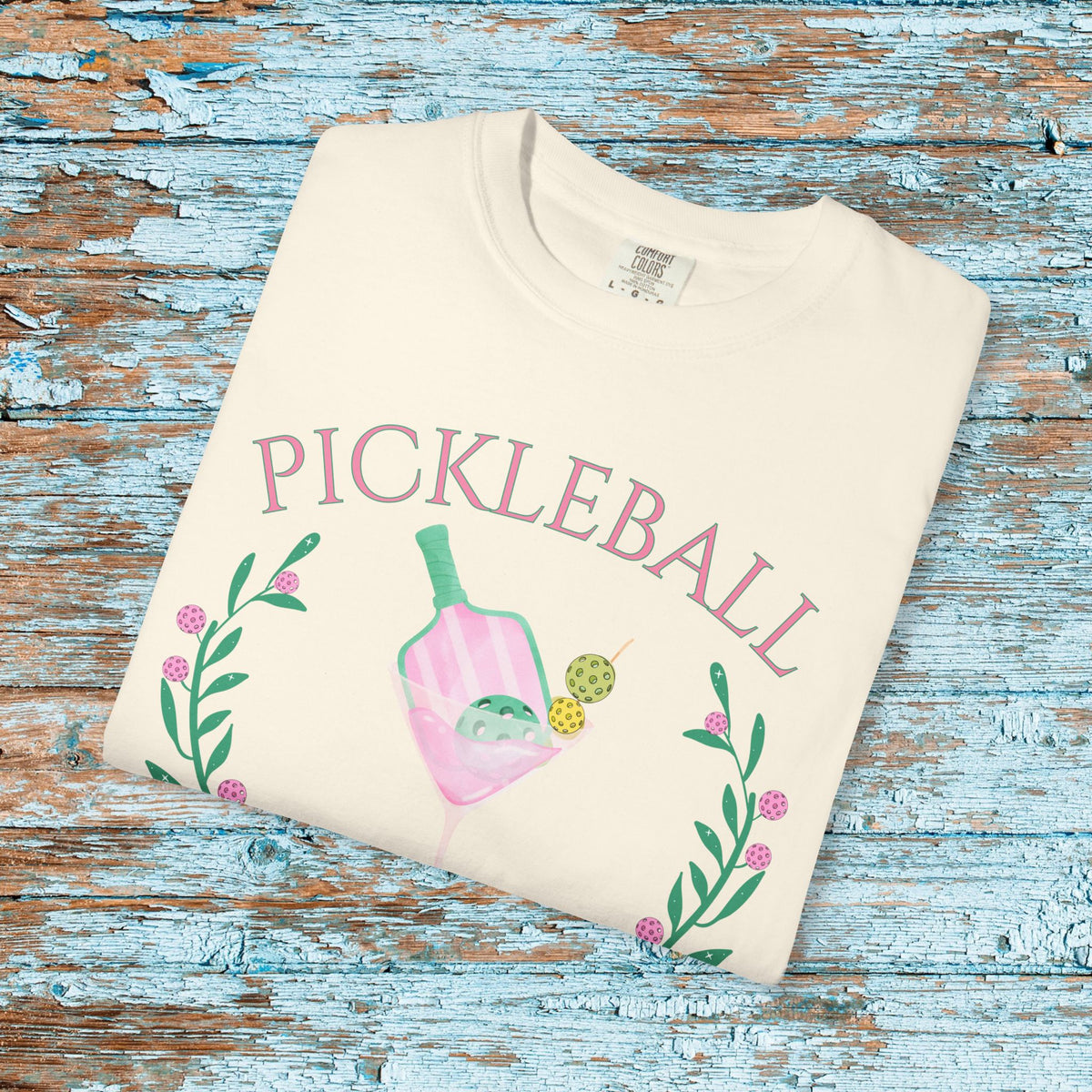 Pickleball Funny Comfort Colors Shirt Pickleball Social Club Coquette Bow Cocktail Shirt for Her Him Mom Team Pickleball Lover Player Gift