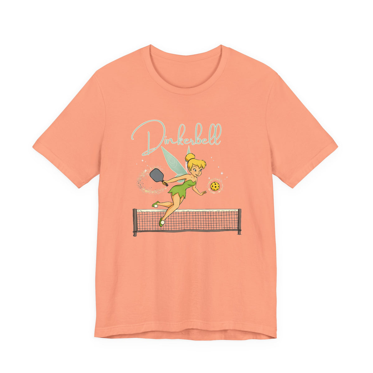 Dinkerbell Funny Pickleball Team Name Custom Ladies' Crew Neck T-Shirt for Tourney for Doubles Team Pickleball Outfit Pickleball Gear