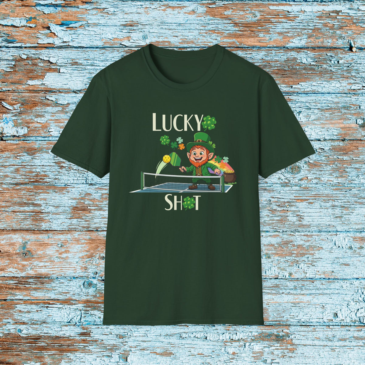 Lucky Shot Pickleball Shirt, Funny Pickleball T Shirt, St Patricks Day Pickleball Tee, Leprechaun Pickleball Gift, Player Shirt