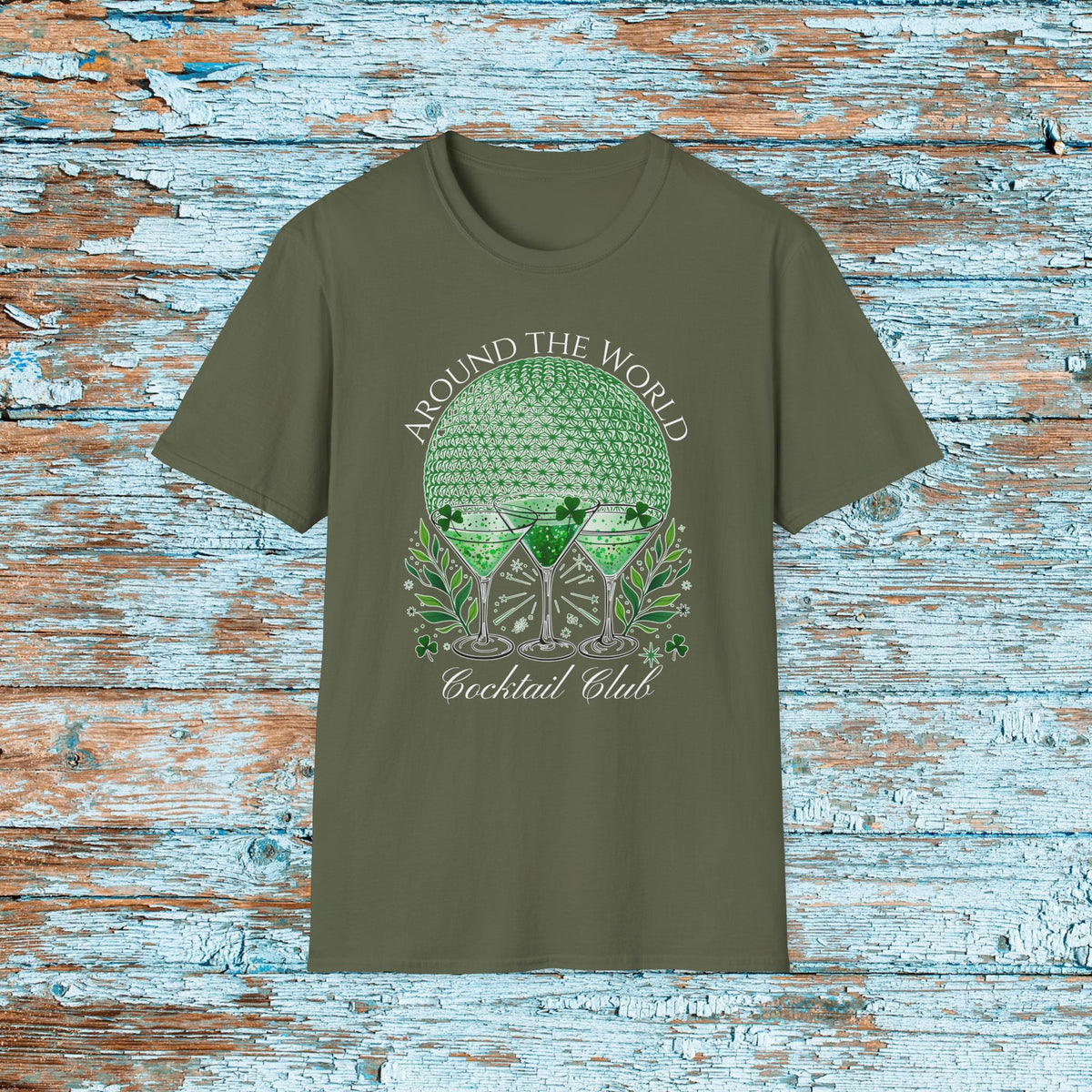 St. Patrick's Day EPCOT Drink Around The World  T-Shirt, Cocktail Club, Shamrock Shirt, Pinch Proof, Fun St. Paddy's Day
