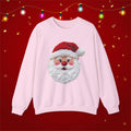 Yarn Look Crochet Santa Sweatshirt,  Viral Faux Latch Hook Christmas Shirt, Cute Holiday Sweater, Plus Size Available