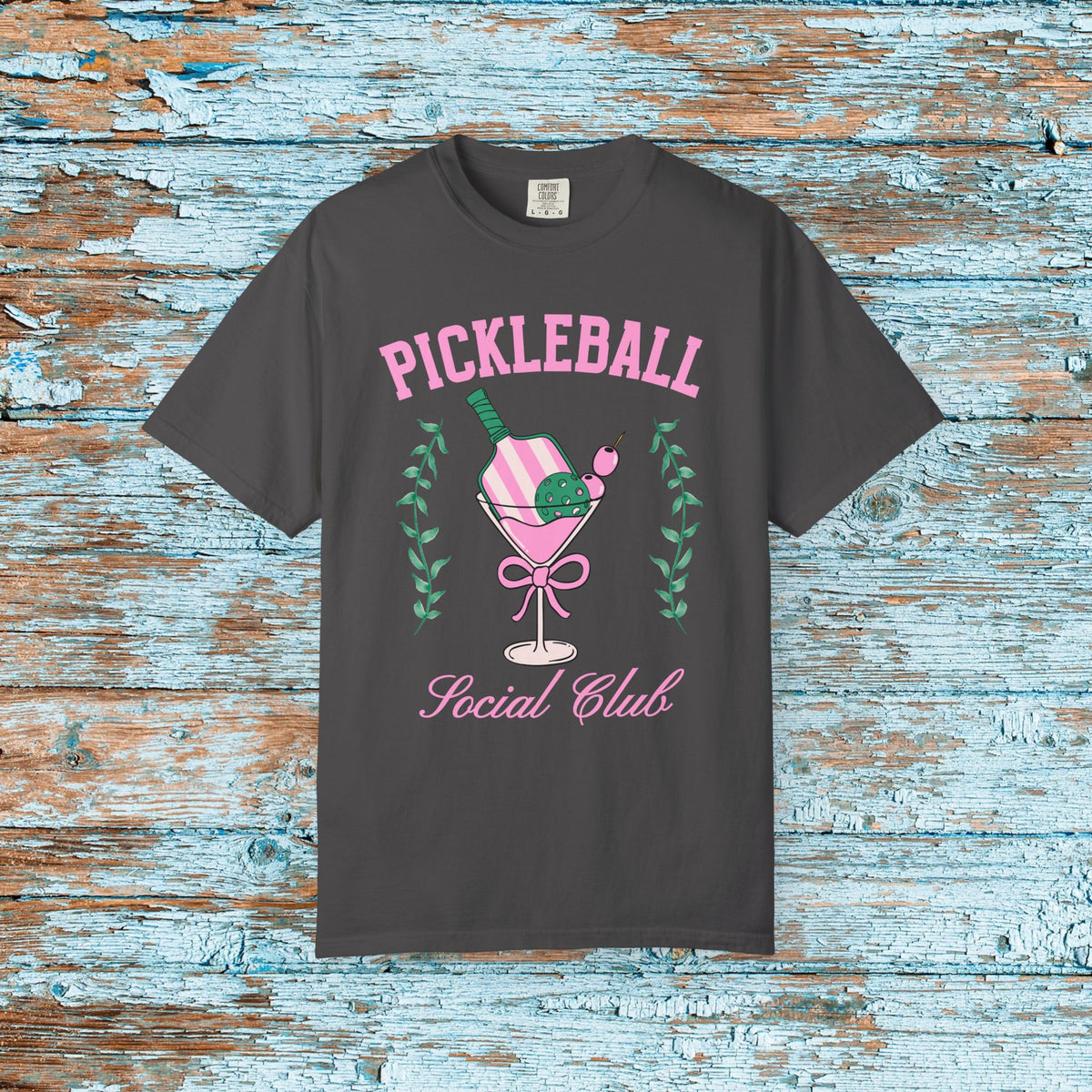 Comfort Colors Funny Pickleball Social Club Cocktail Pickleball Lover Pickleball Player Team Shirt Gift for  Her Mom Wife Player Gift