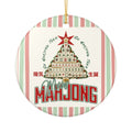 Mahjong Tree Ceramic Ornament | Holiday Mahjong Tile Christmas Decoration