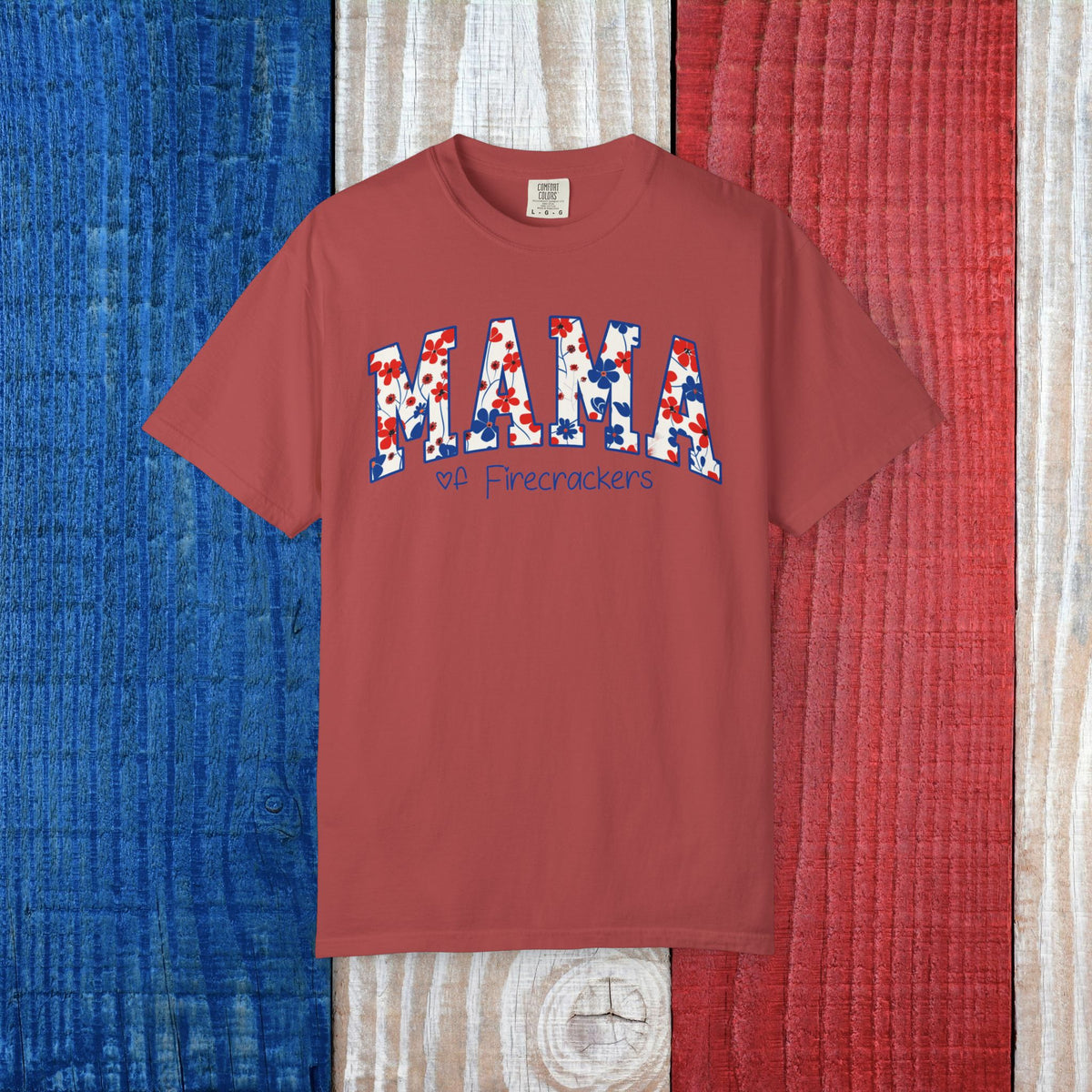 Comfort Colors Custom Name American Mama 4th of July Shirt, Independence Day Shirt, Fourth of July Mama Shirt, USA Shirt, Gift for Mom