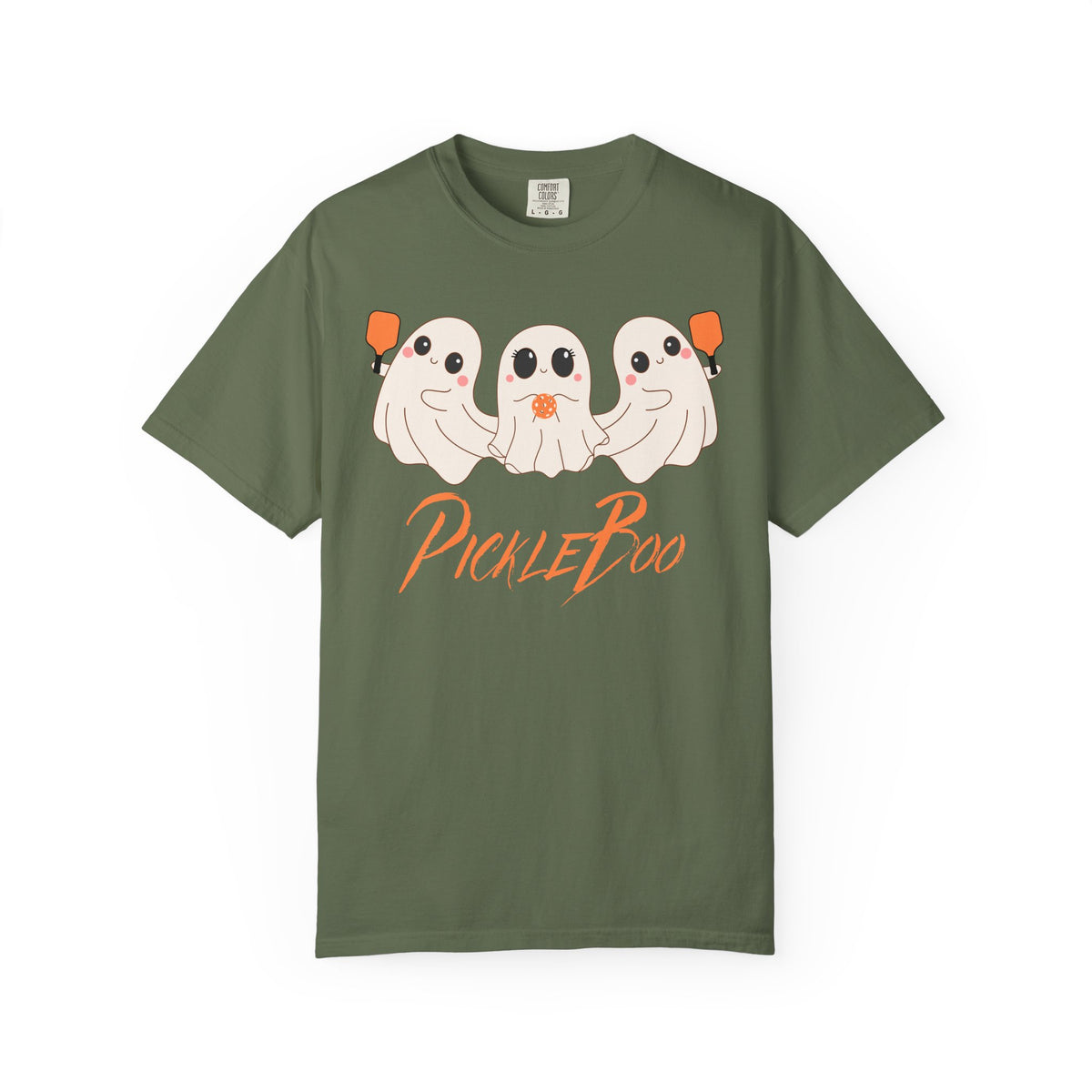 Pickleball Comfort Colors Halloween Ghost Shirt Cute Ghosts Playing Pickleball Boo Trick or Treat Fall Shirt for Pickleball Player