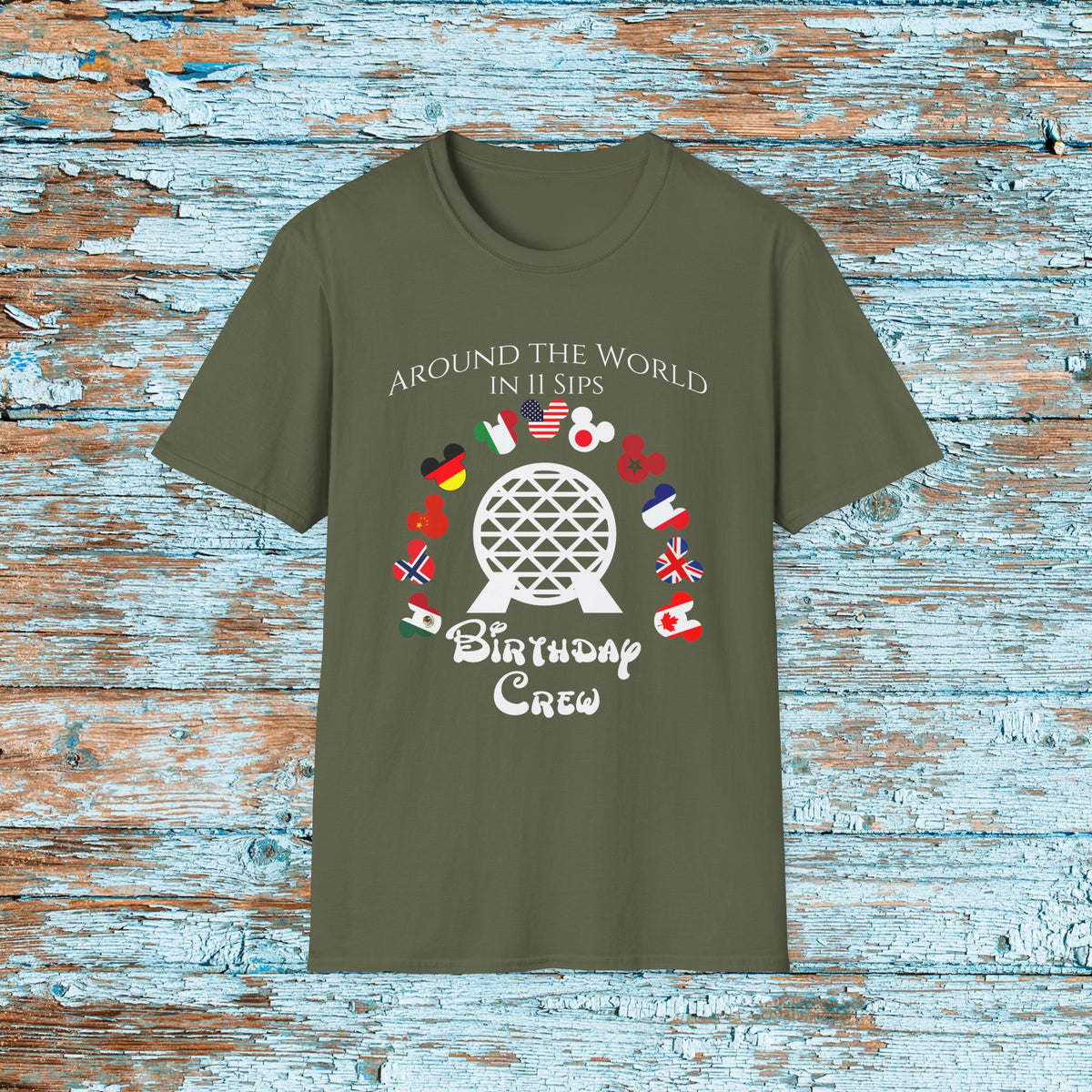 Custom Disney Epcot World Tour Birthday Comfort Colors Shirt, Drink Around The World, World Traveler Food and Wine, Drinking Squad