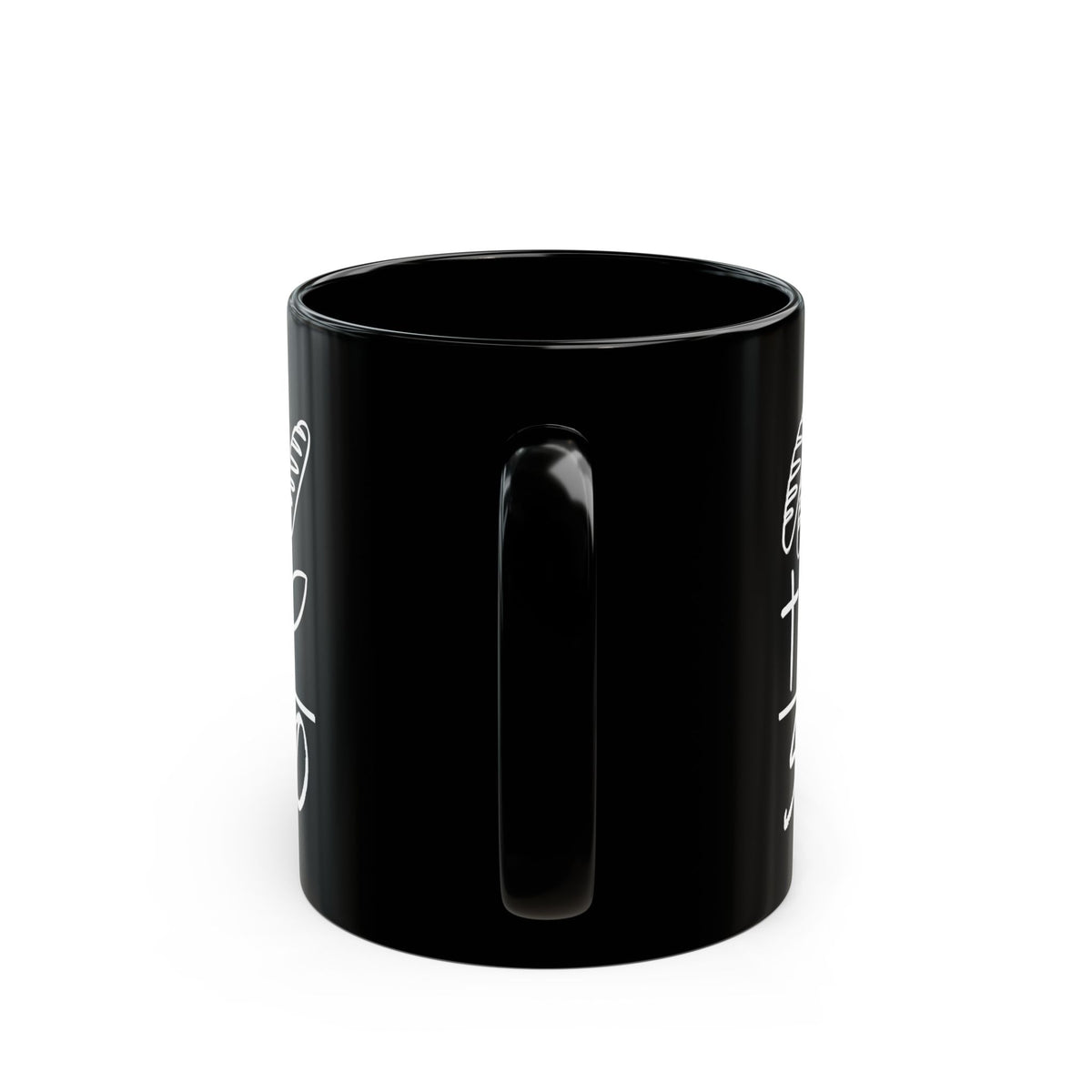Jesus Math 5 Loves Plus 2 Fish = 5000 Black Mug (11oz, 15oz) Jesus Feeds the 5000 Easter Jesus Church Pastor Mug Easter Small Group Gift