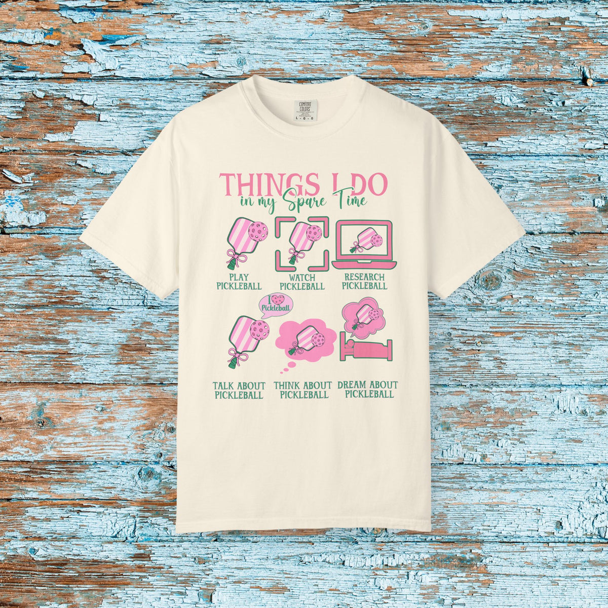 Pickleball Funny Comfort Colors Shirt Things I Do in My Spare Time Pickleball Shirt for Her Him Gift for Mom Team Pickleball Lover Player
