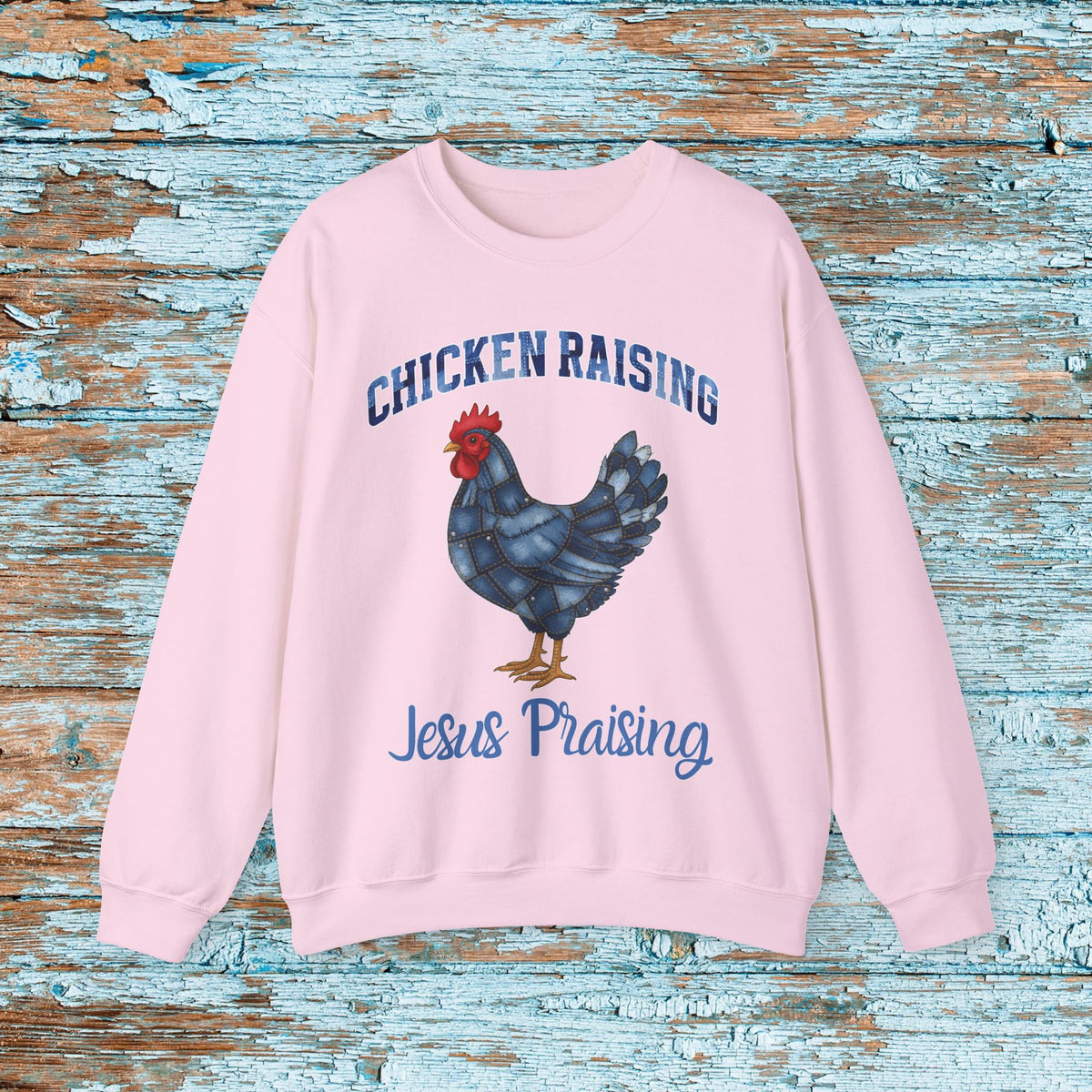 Christian Patchwork Chicken Sweatshirt, Cute Christian Shirt For Women,Jesus Shirt Christian Gift, Faith Based Shirt,Love and Grace Shirt