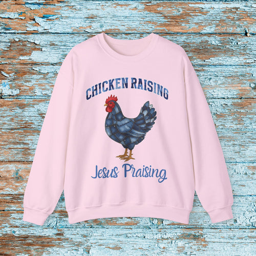 Christian Patchwork Chicken Sweatshirt, Cute Christian Shirt For Women,Jesus Shirt Christian Gift, Faith Based Shirt,Love and Grace Shirt