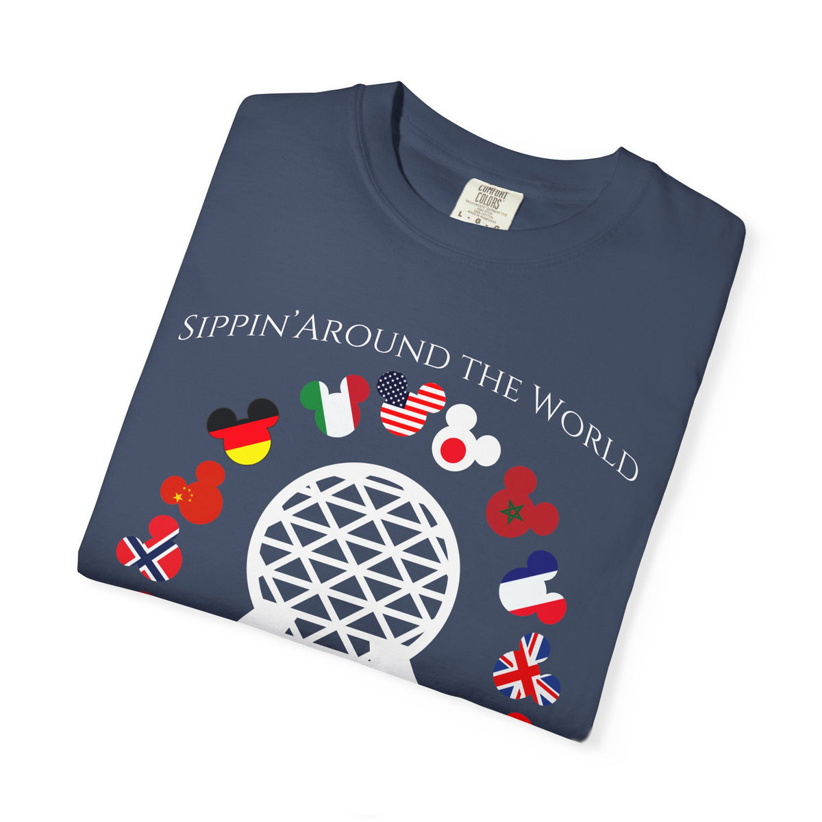 Birthday Crew Custom Disney Epcot World Tour Birthday Comfort Colors Shirt, Drink Around The World, World Traveler Food and Wine