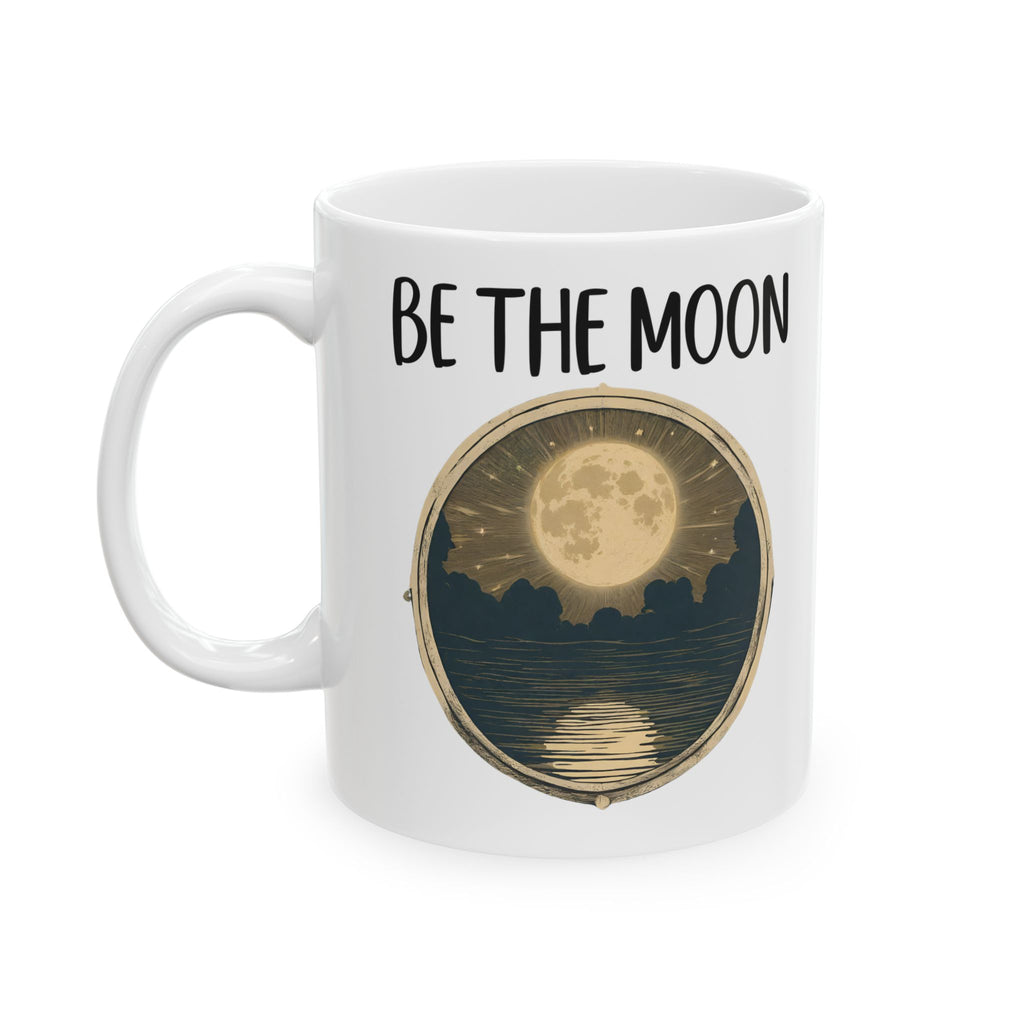 Christian Be the Moon Reflect the Son Jesus Ceramic Mug, (11oz, 15oz) Gift for Mom, Dad, Pastor Gift, Church Small Group, Home Decor