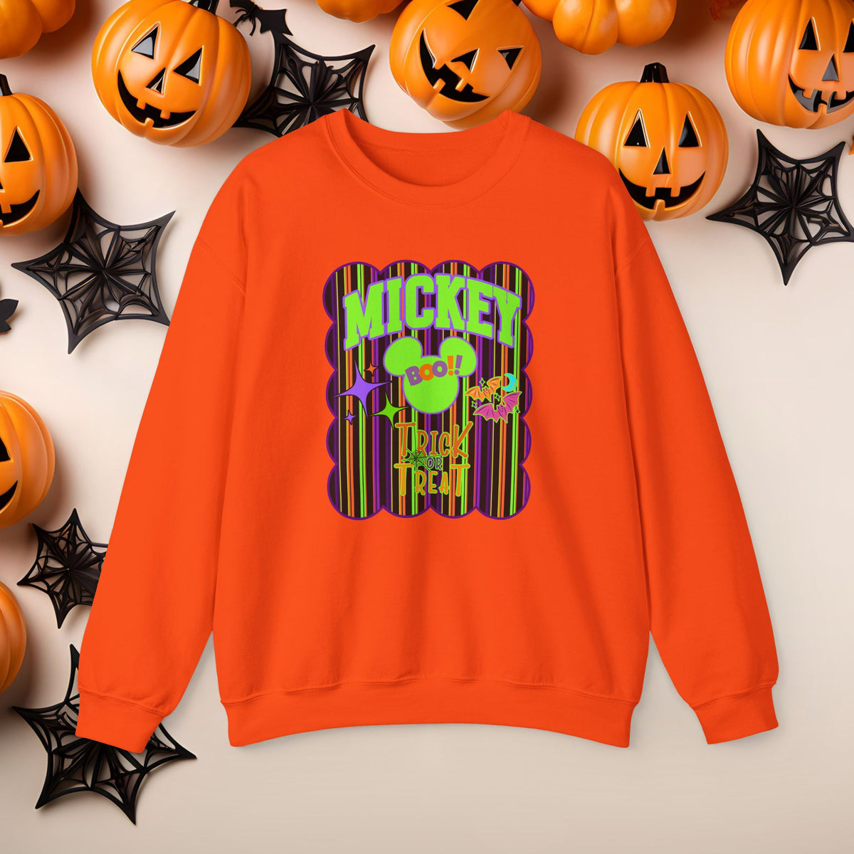 Mickey Halloween Witch Hat Coquette Bow Crewneck Cute Fall Fun Spooky Pumpkin Cozy Season Sweatshirt for Magical Park Not So Scary Party