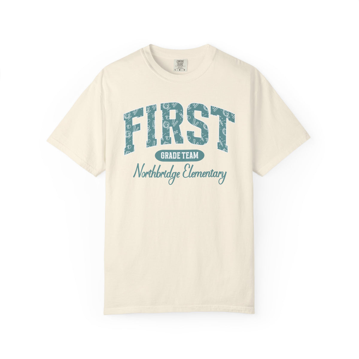 Custom Teacher Team T-shirt | Garment-Dyed School Spirit Tee, Custom Grade and School, Personalized Name & Number
