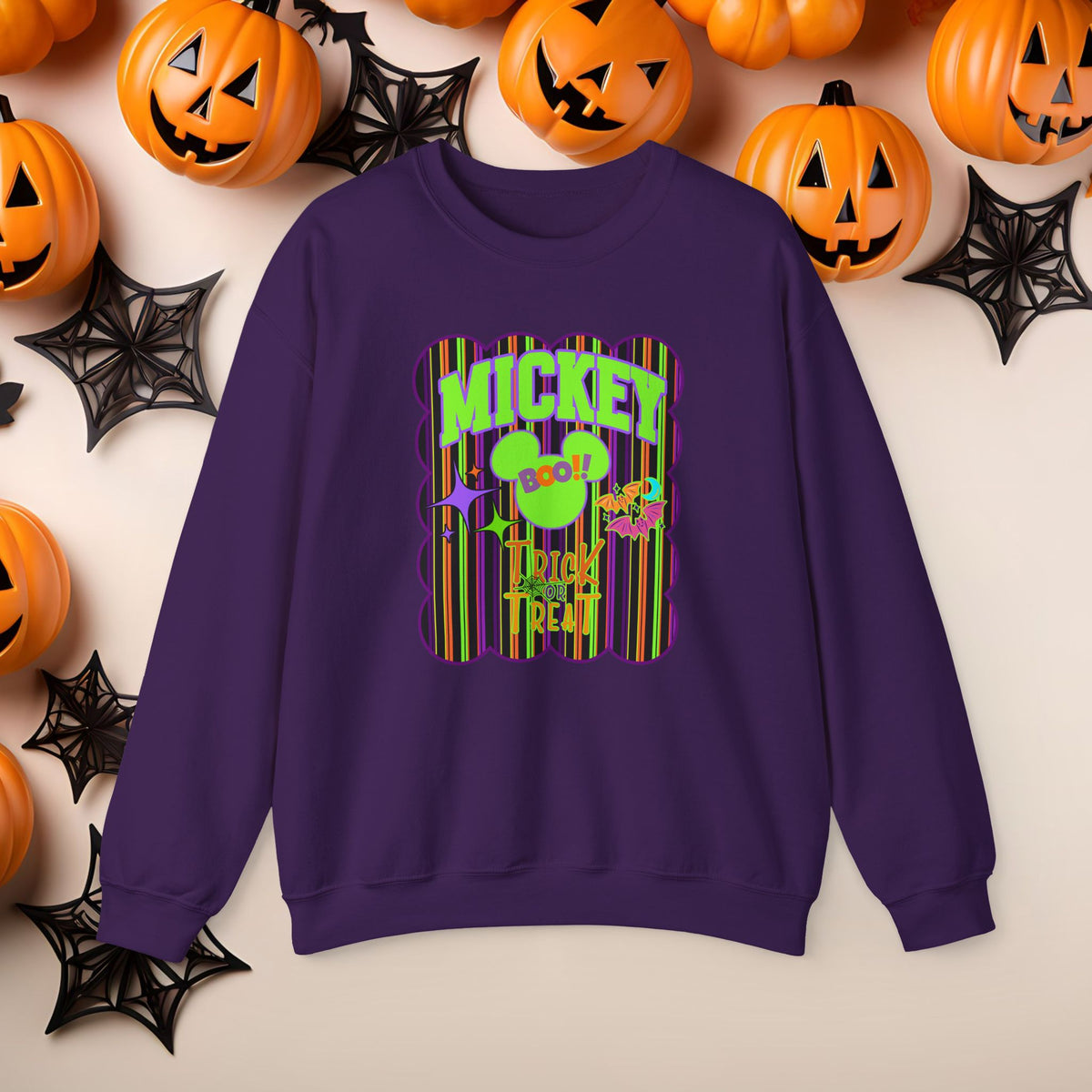 Mickey Halloween Witch Hat Coquette Bow Crewneck Cute Fall Fun Spooky Pumpkin Cozy Season Sweatshirt for Magical Park Not So Scary Party