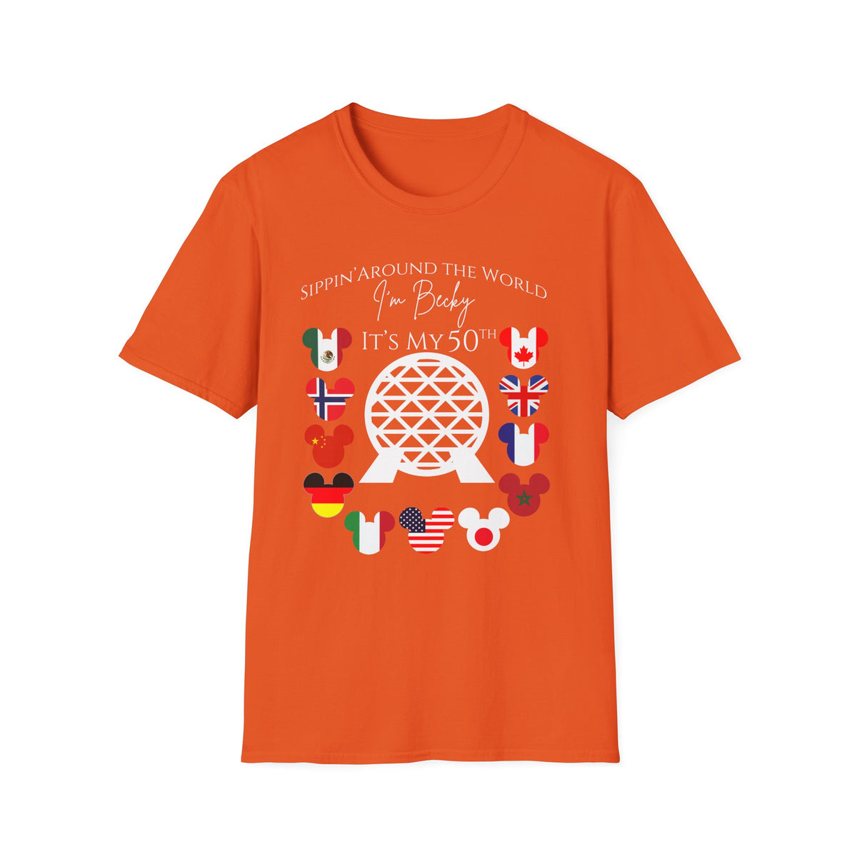 Custom Epcot Template Unisex Softstyle T-Shirt